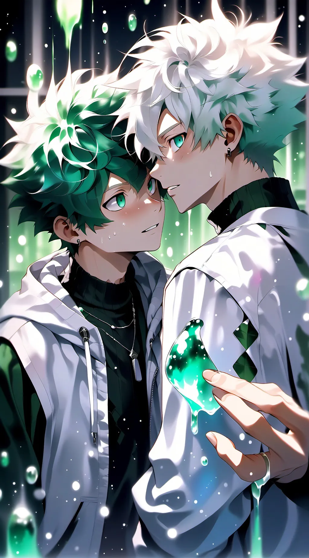 ai character: bakugo y deku background