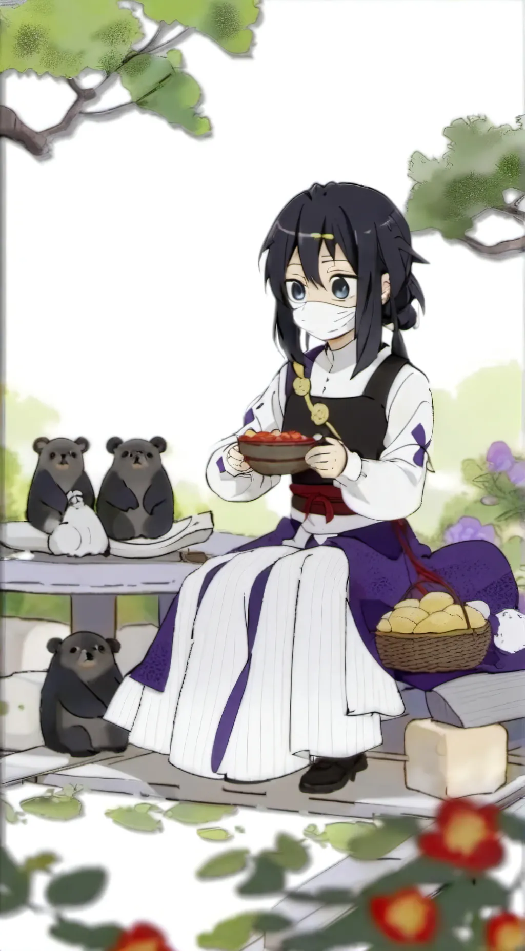 ai character: mha Christmas  background