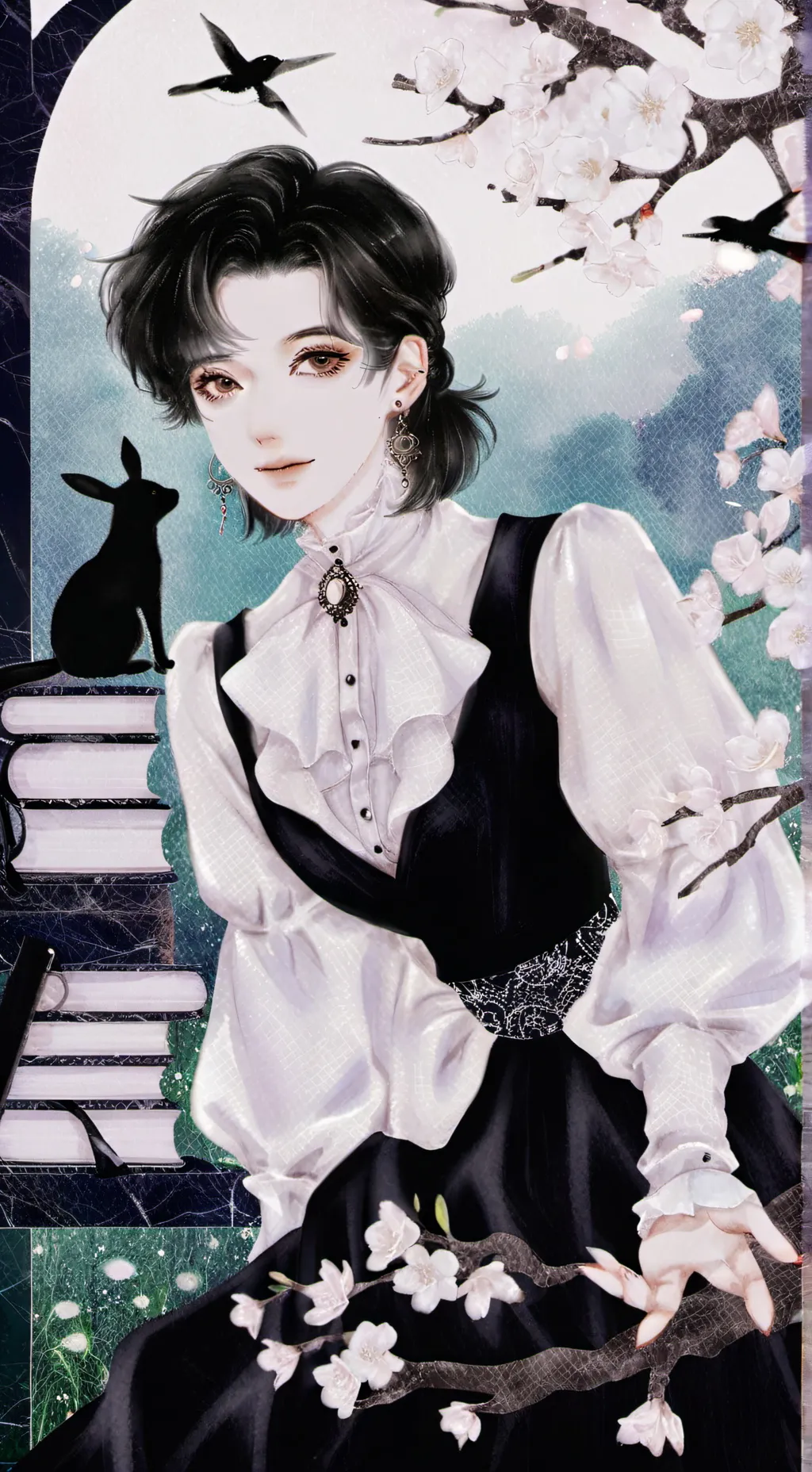 ai character: Ashley  background