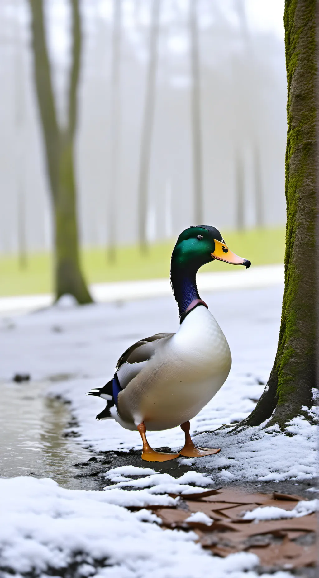 ai character: Trees and Ducks.  background