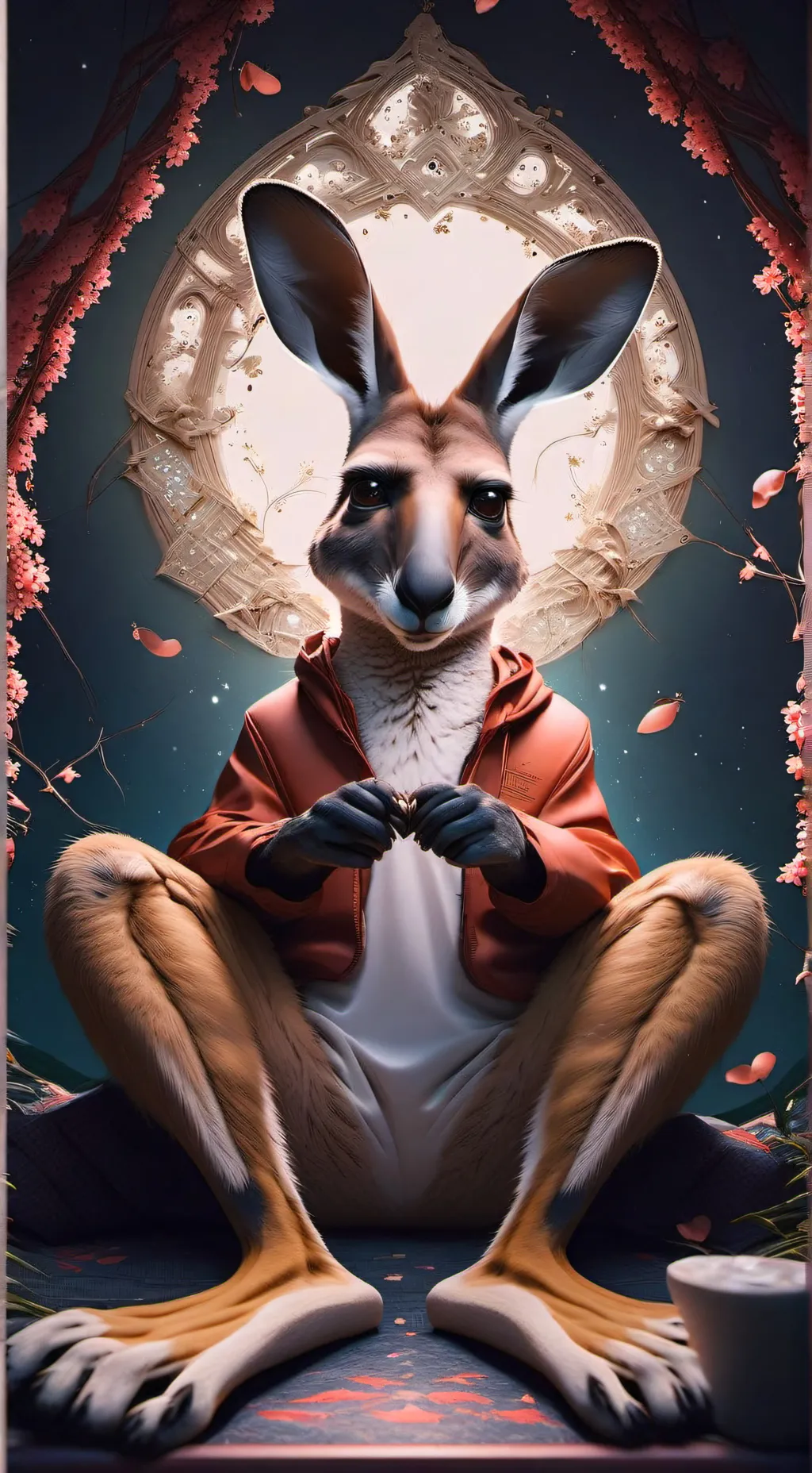 ai character: feetpaws kangaroo background