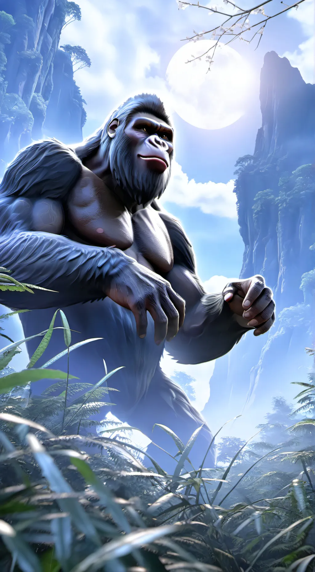 ai character: King Kong  background
