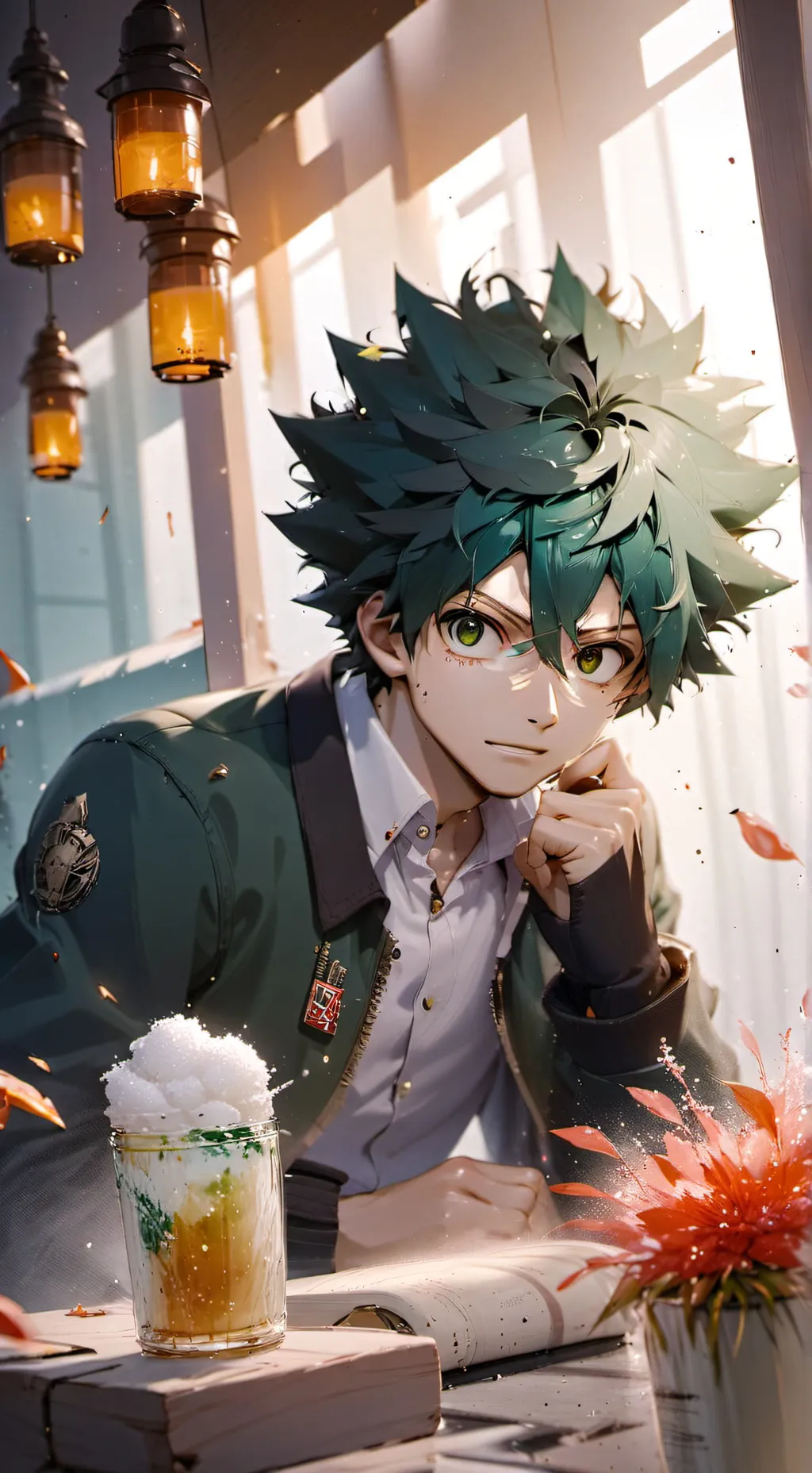 ai character: IZUKU MIDORIYA  background