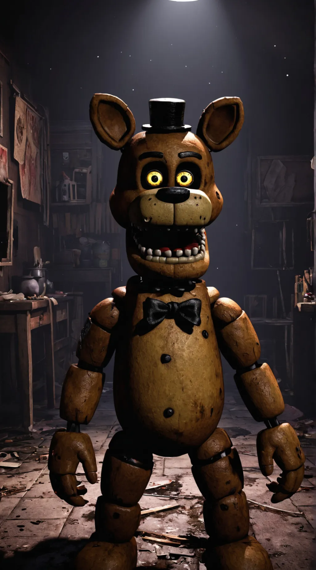 ai character: Nedd  bear background