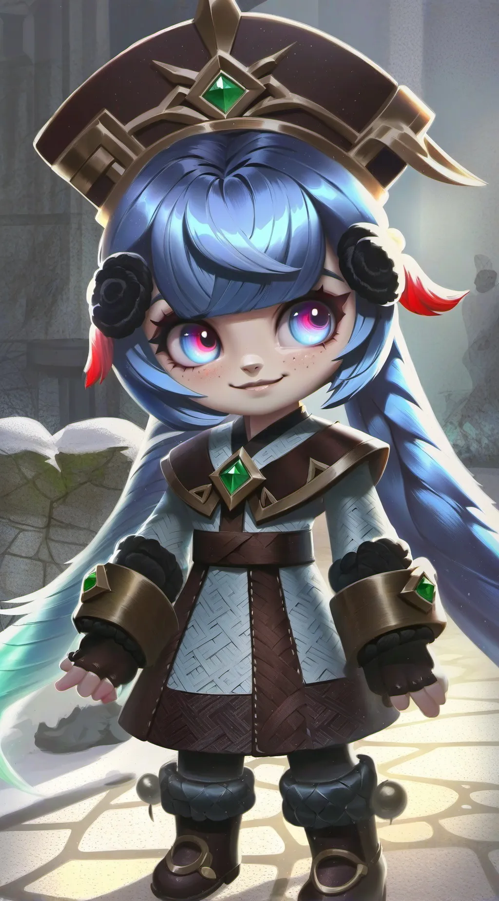 ai character: Lilac background