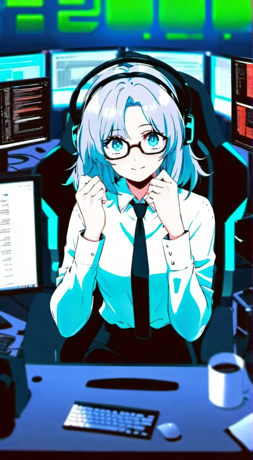 ai character: durple  background