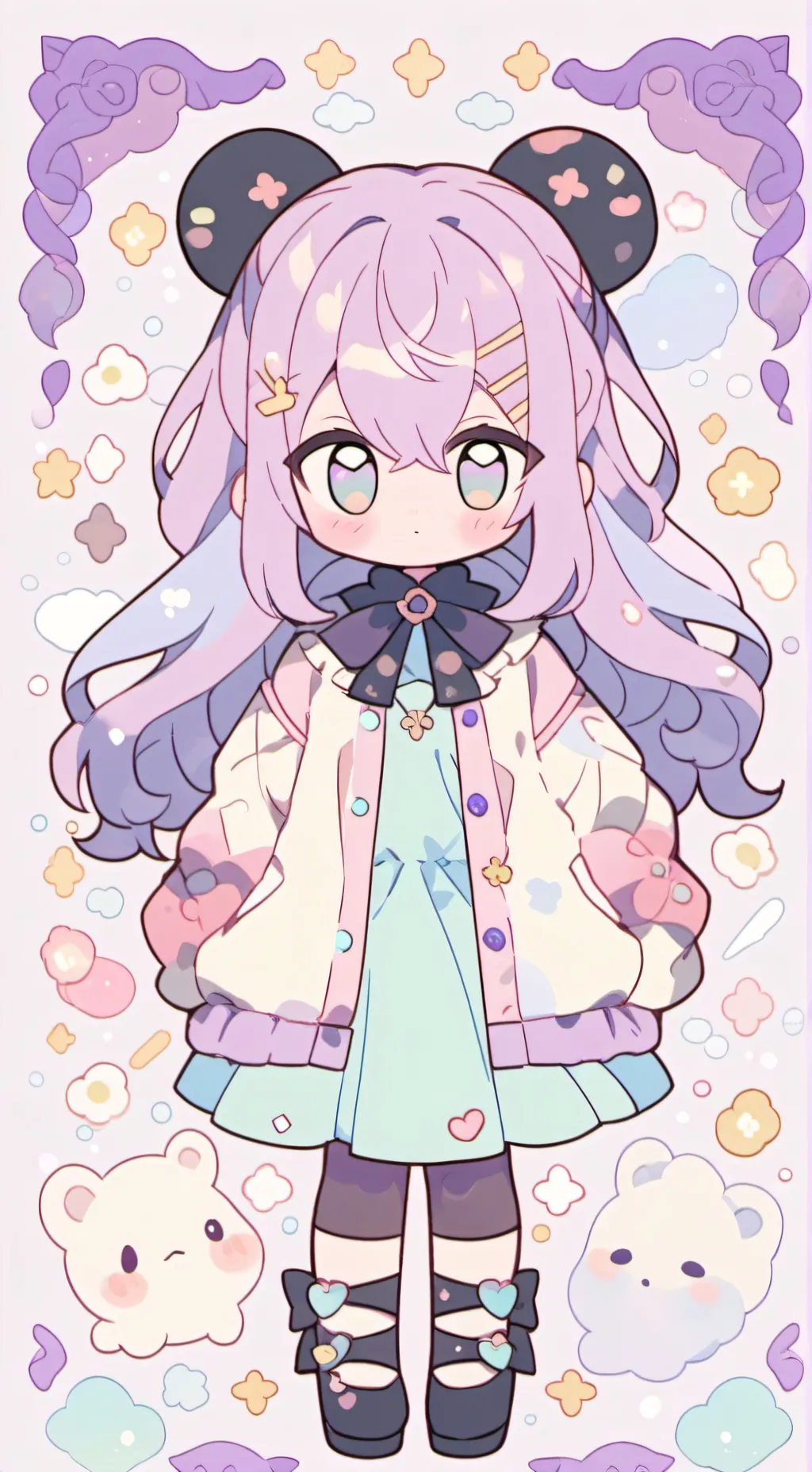 ai character: Glitch background