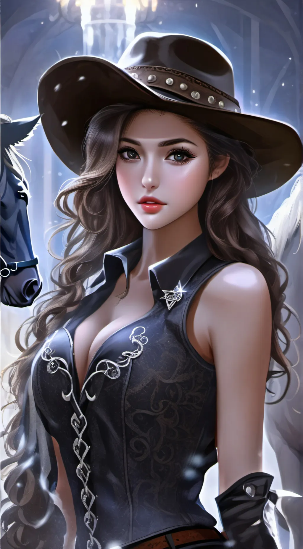 ai character: Scarlet Snow background