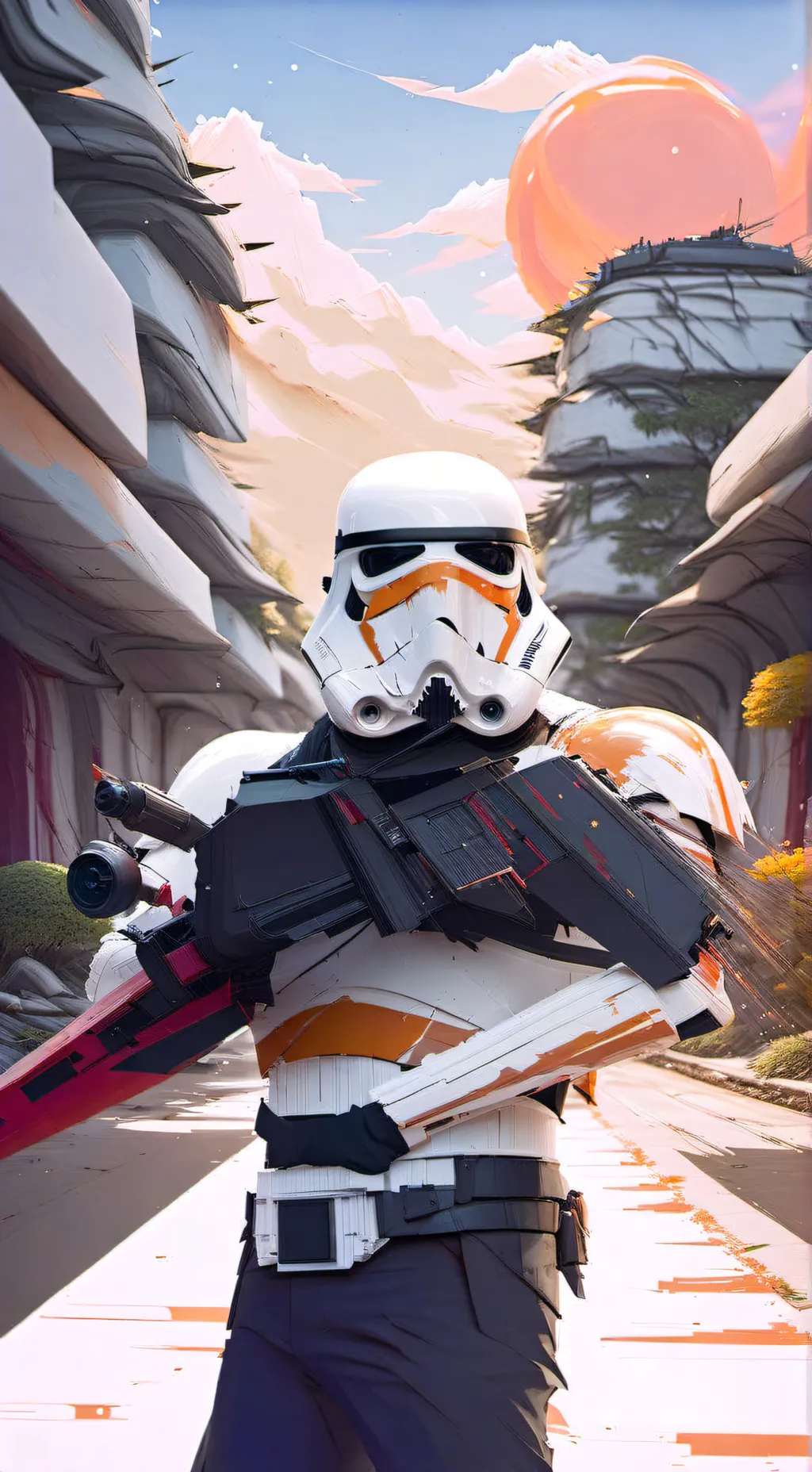 ai character: star  truper background