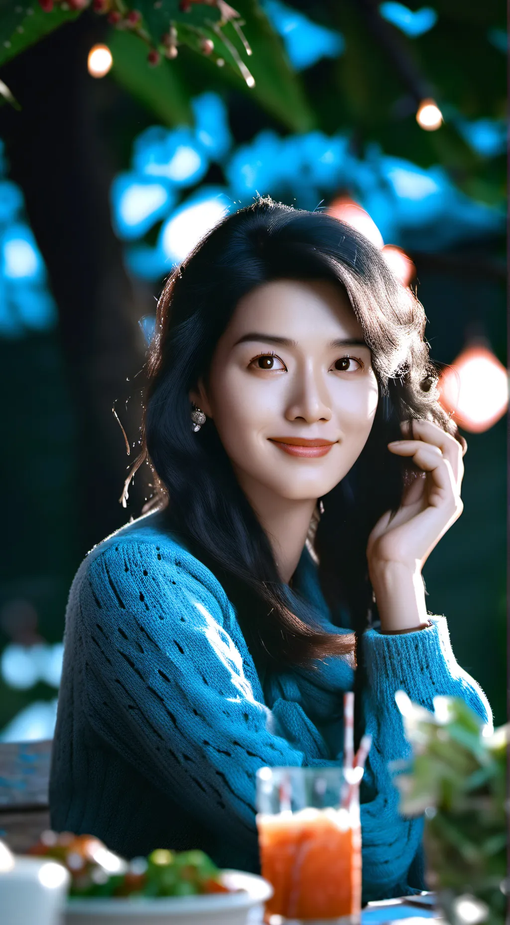 ai character: cute girl background