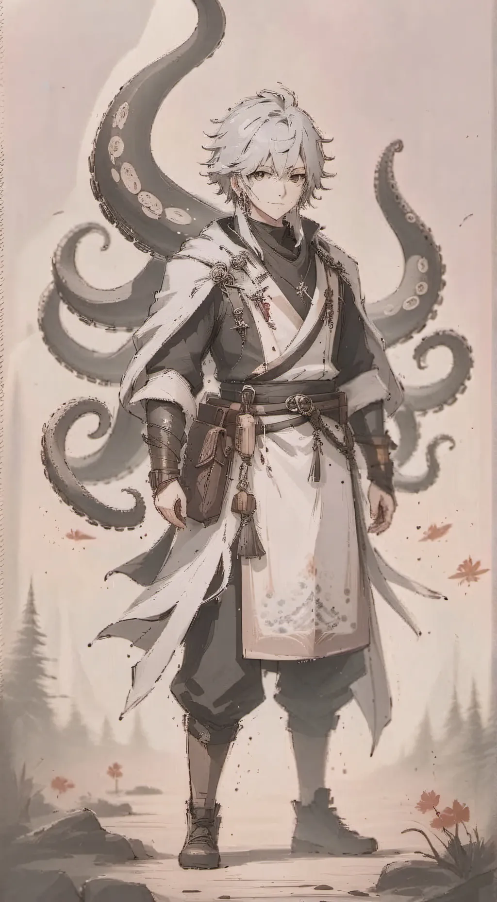 ai character: Growth of giggle background