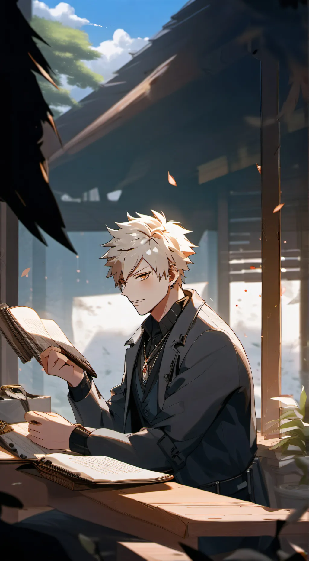 ai character: bakugo  background