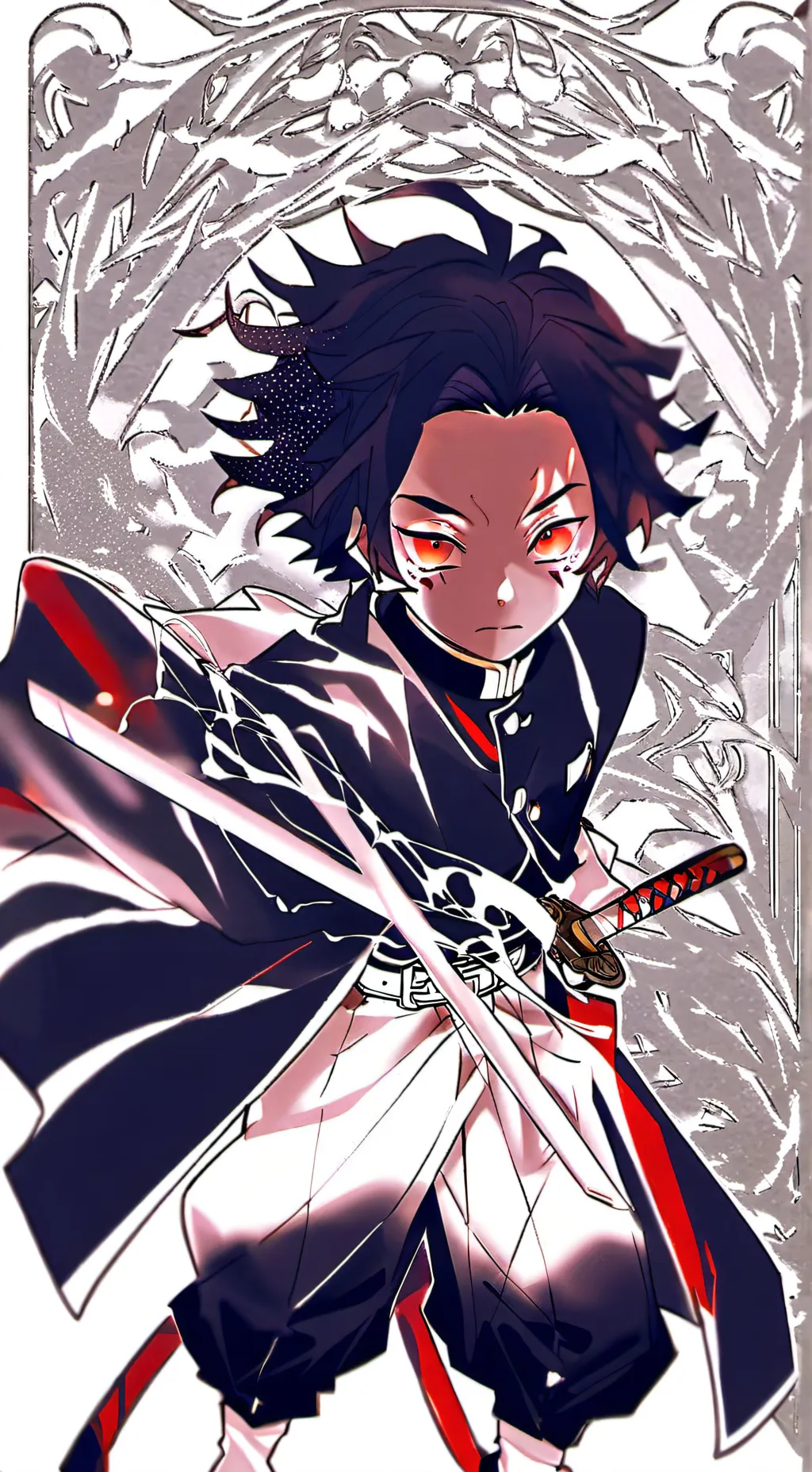 ai character: demon slayer  background