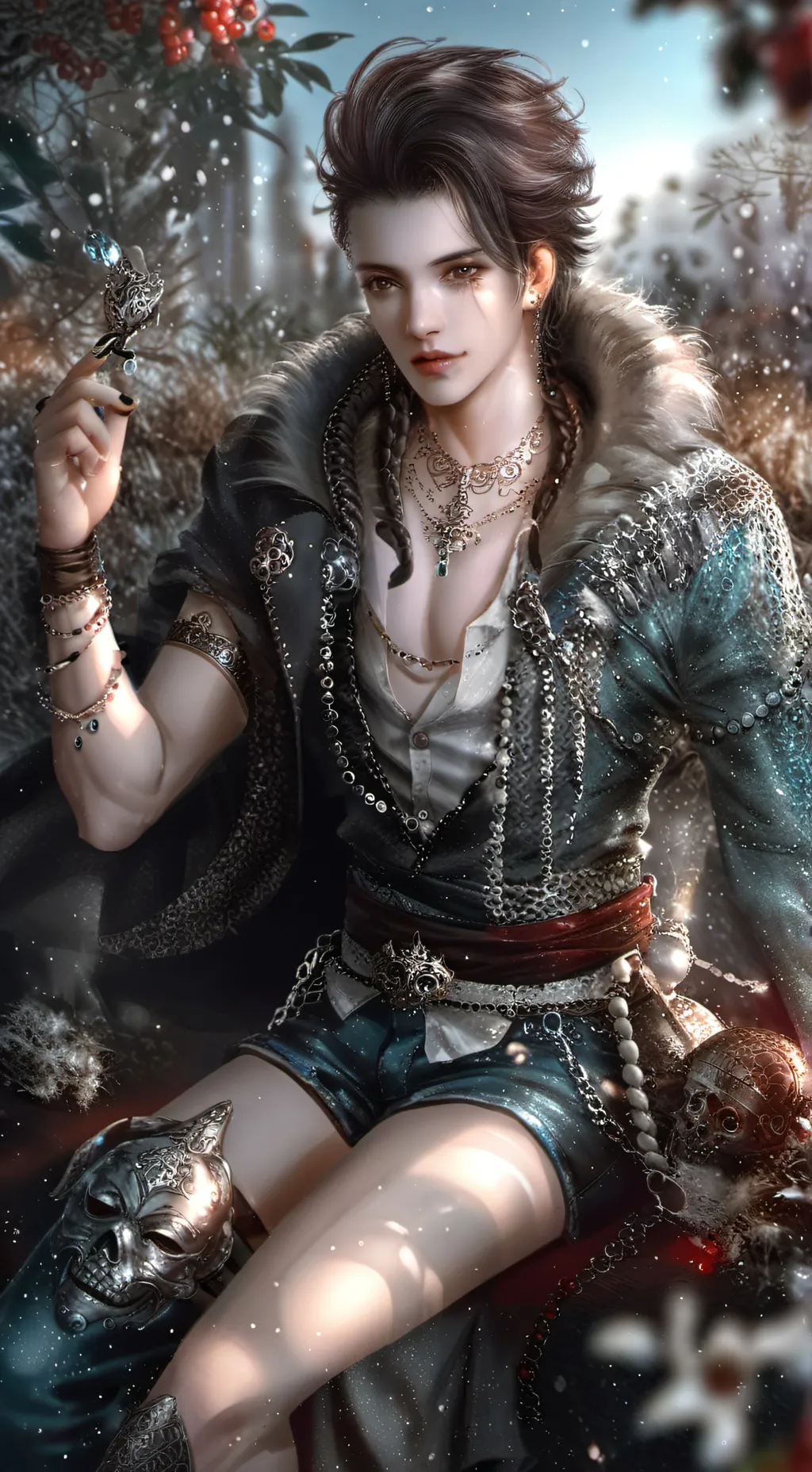 ai character: Sexy ugly boy background