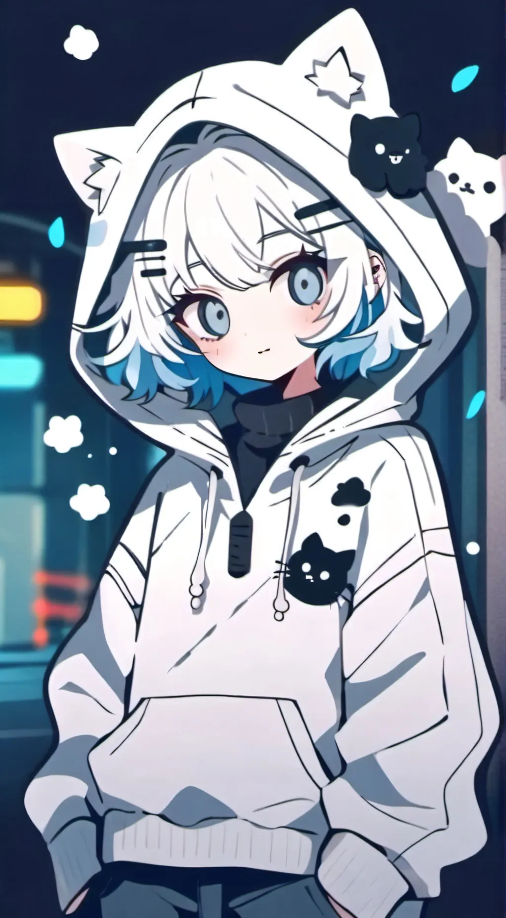 ai character: white  background