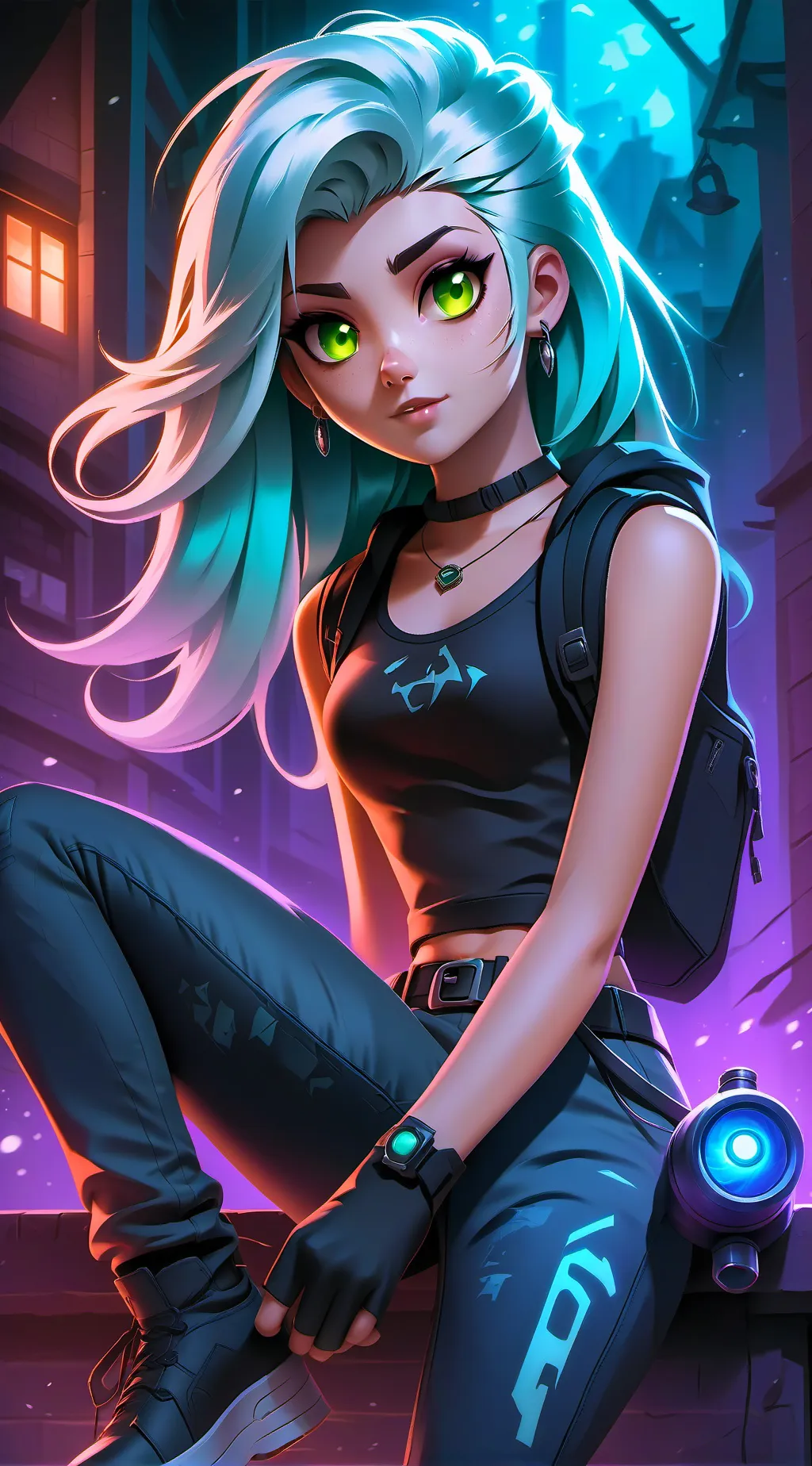 ai character: Victoria Phantom background