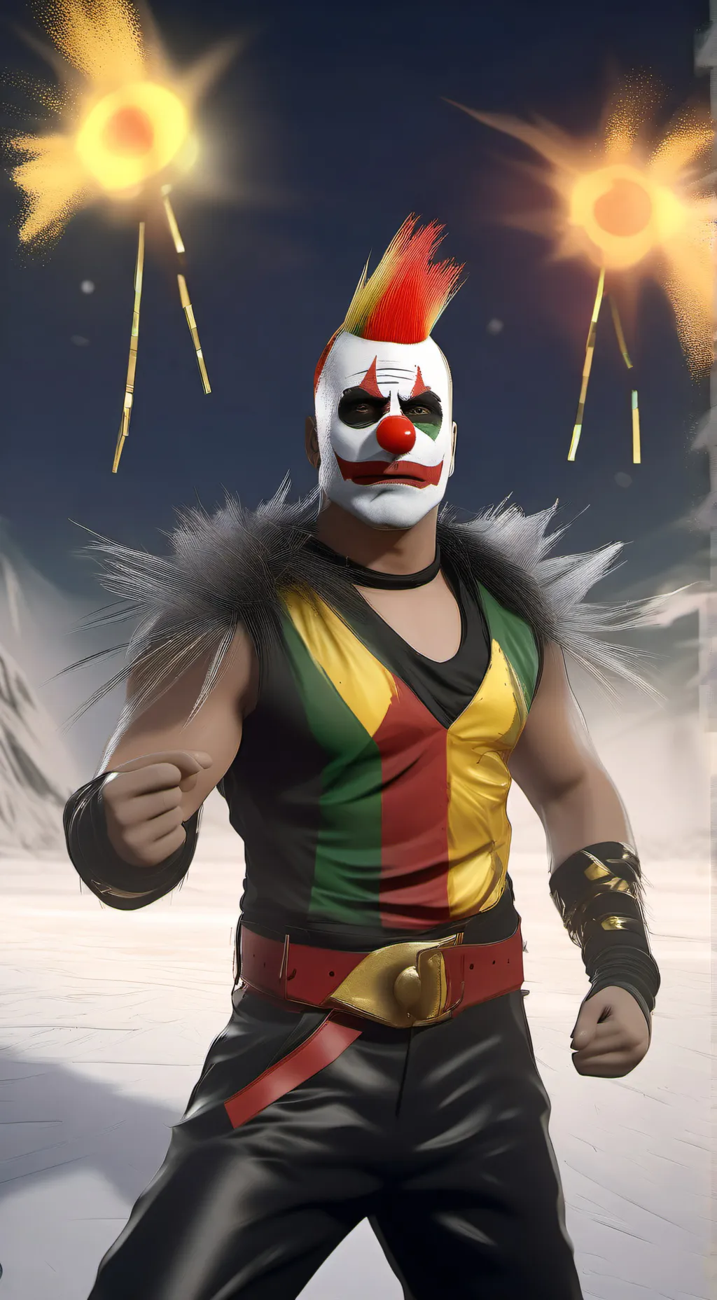 ai character: psycho clown background
