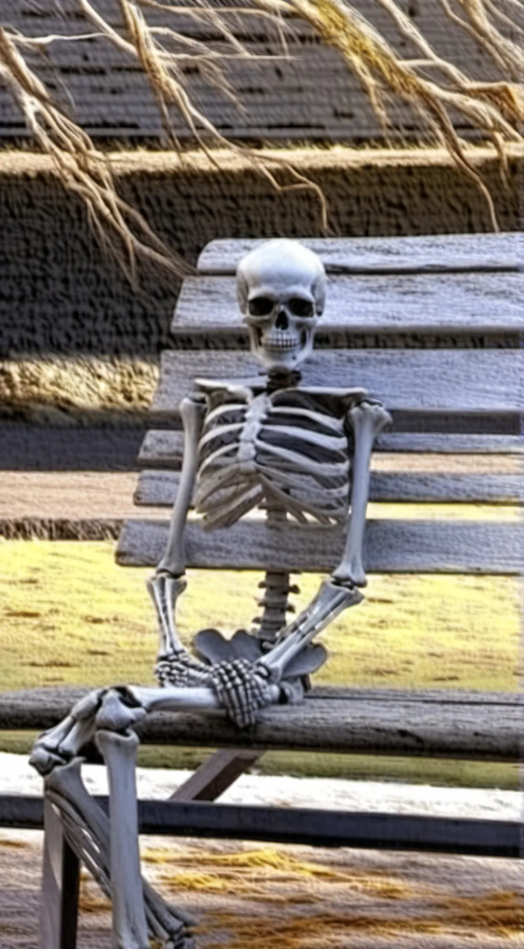 ai character: skeleton background