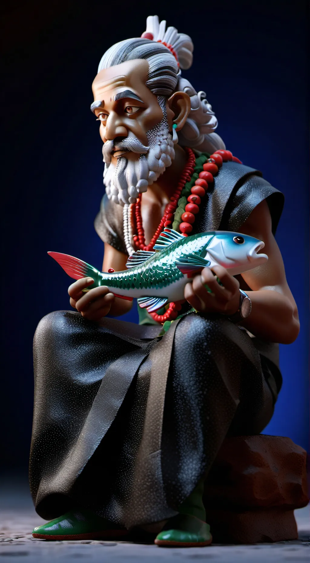 ai character: one pound fish background