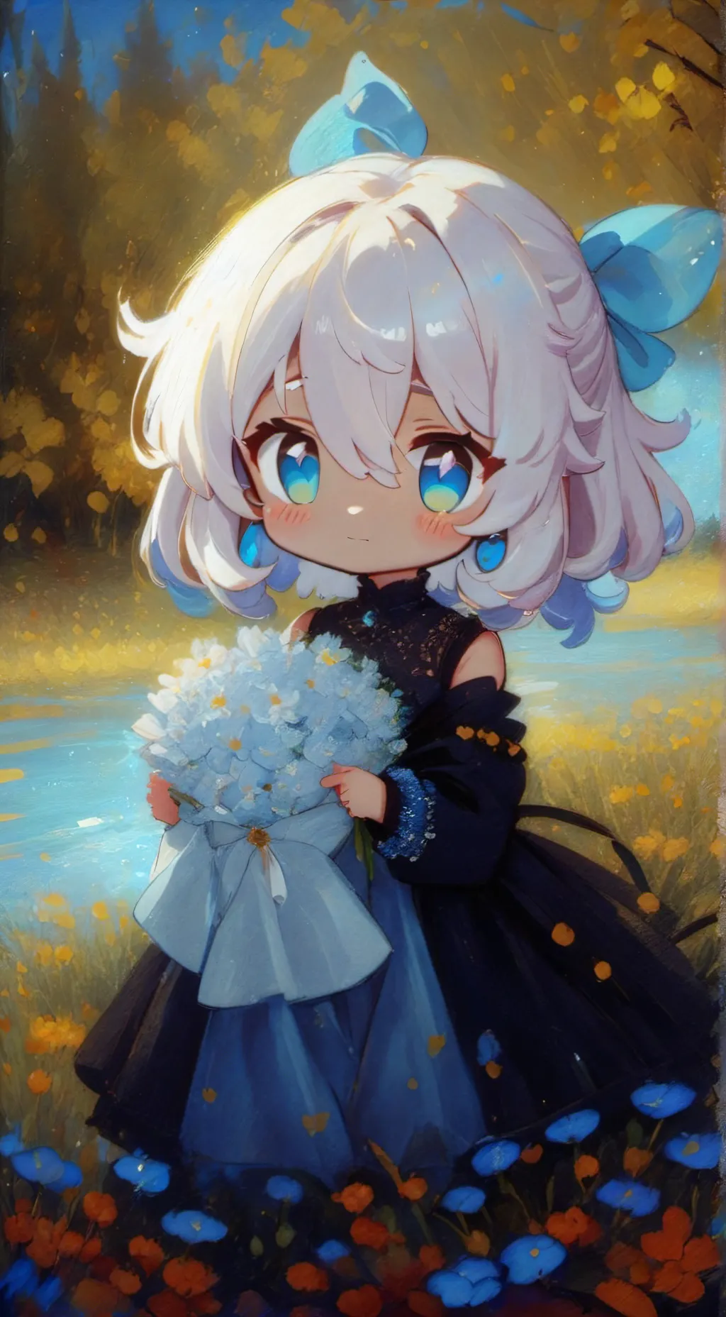 ai character: bebé tierno  background