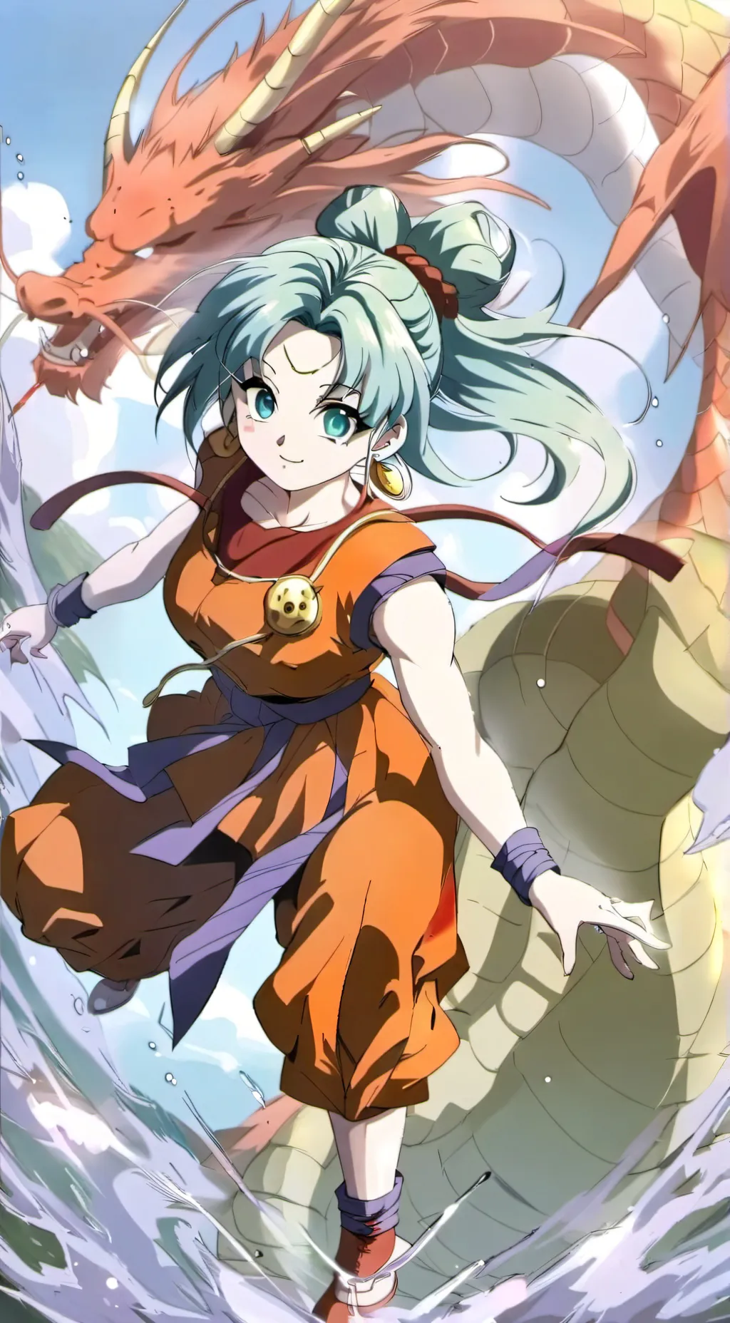 ai character: female goku background