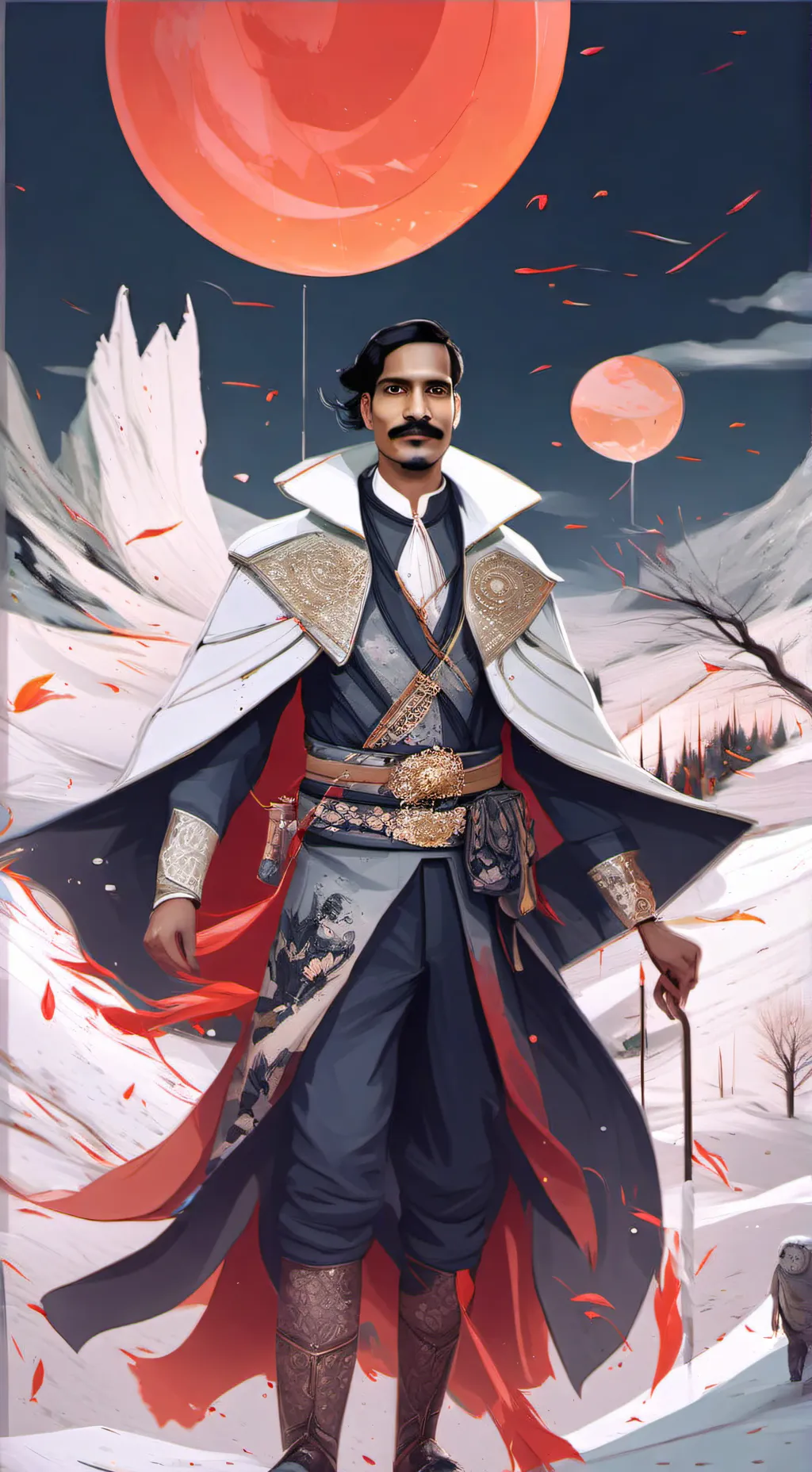 ai character: Amir uber eats guy background