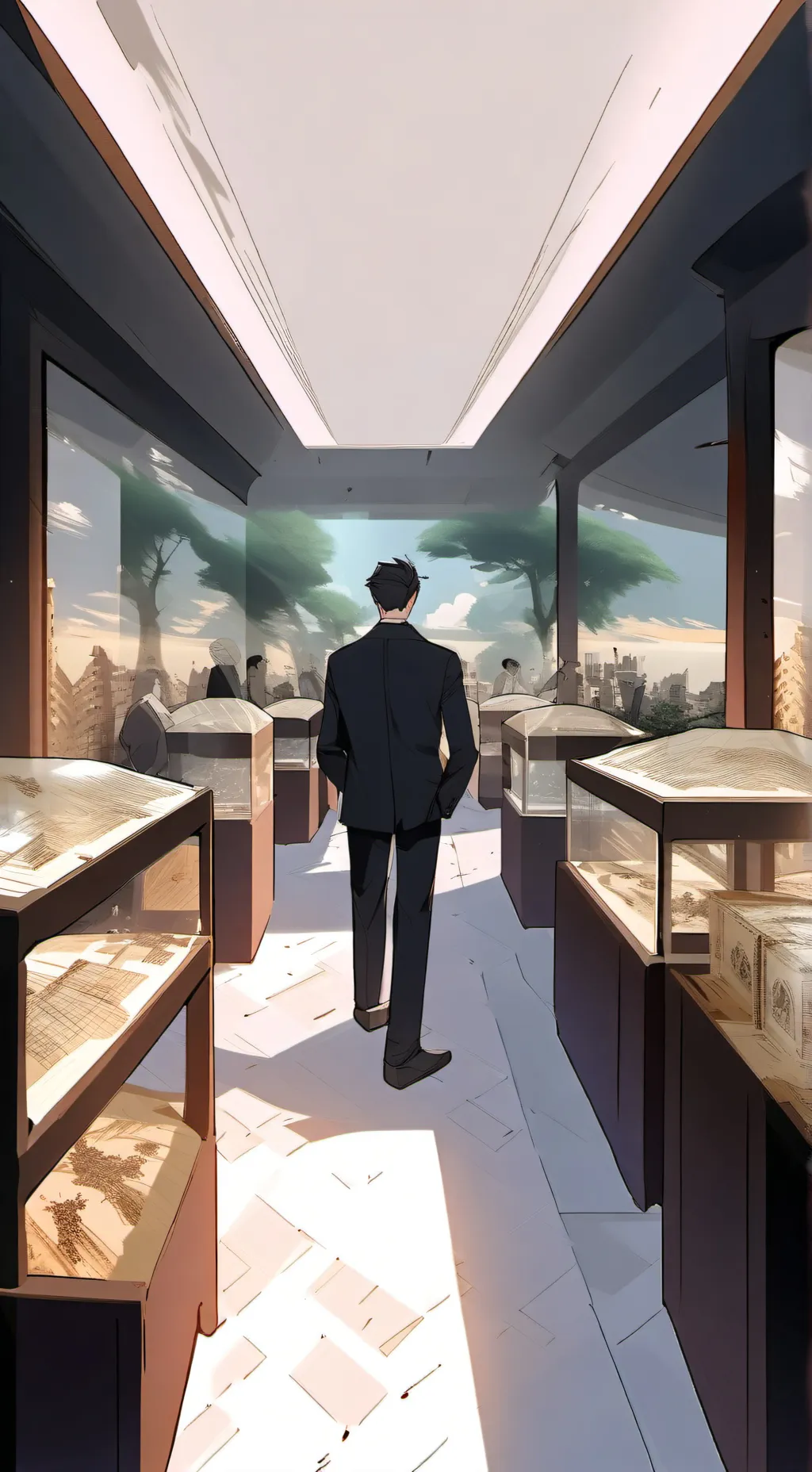 ai character: Jjk museum  background