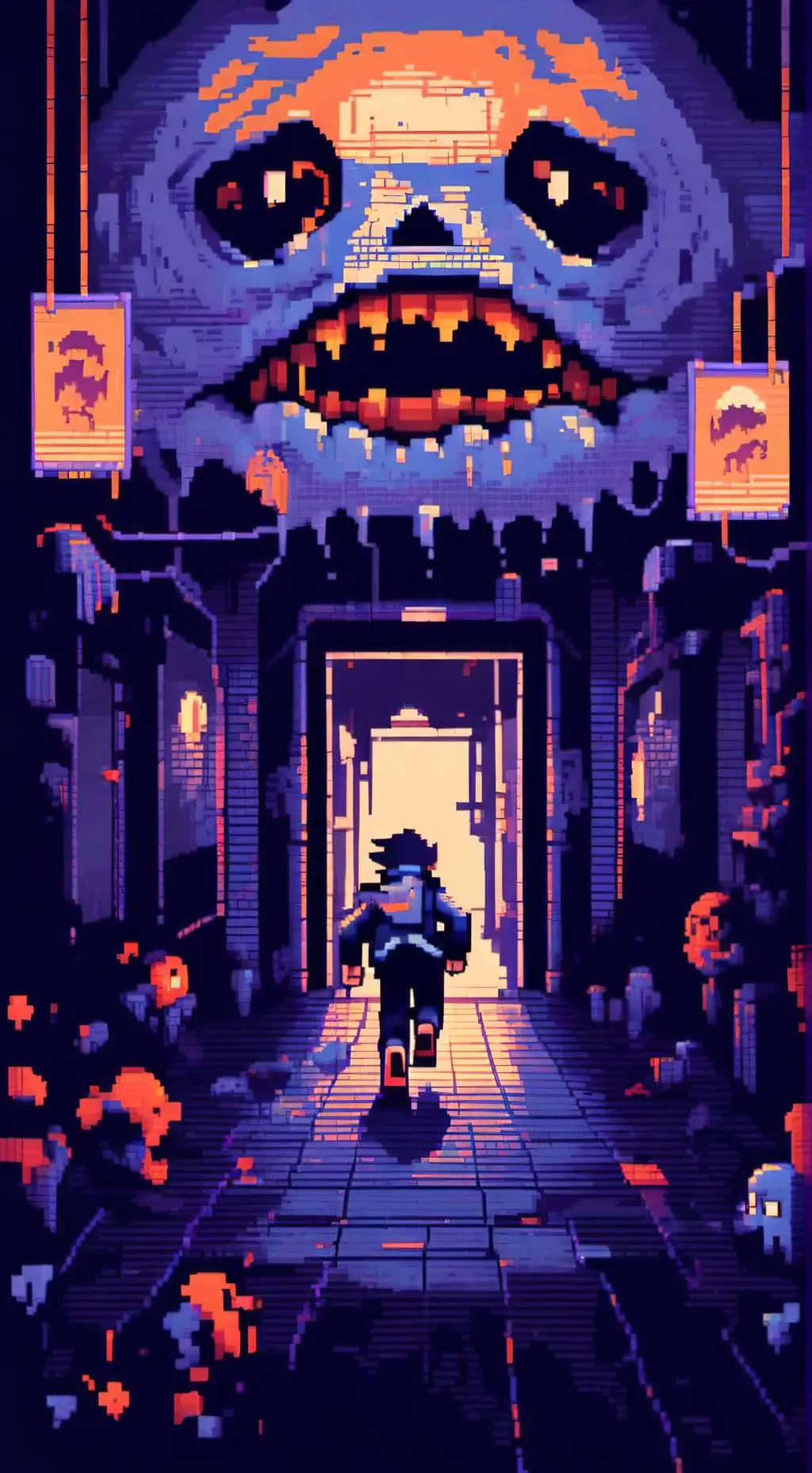 ai character: stuck in a game background