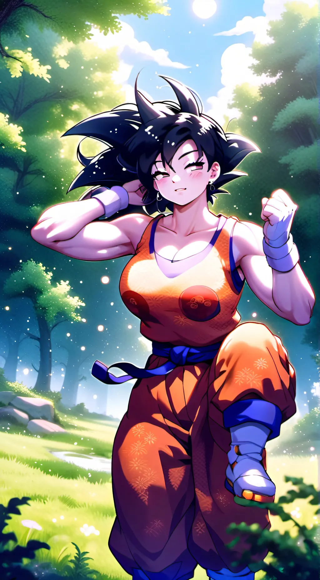 ai character: female goku background