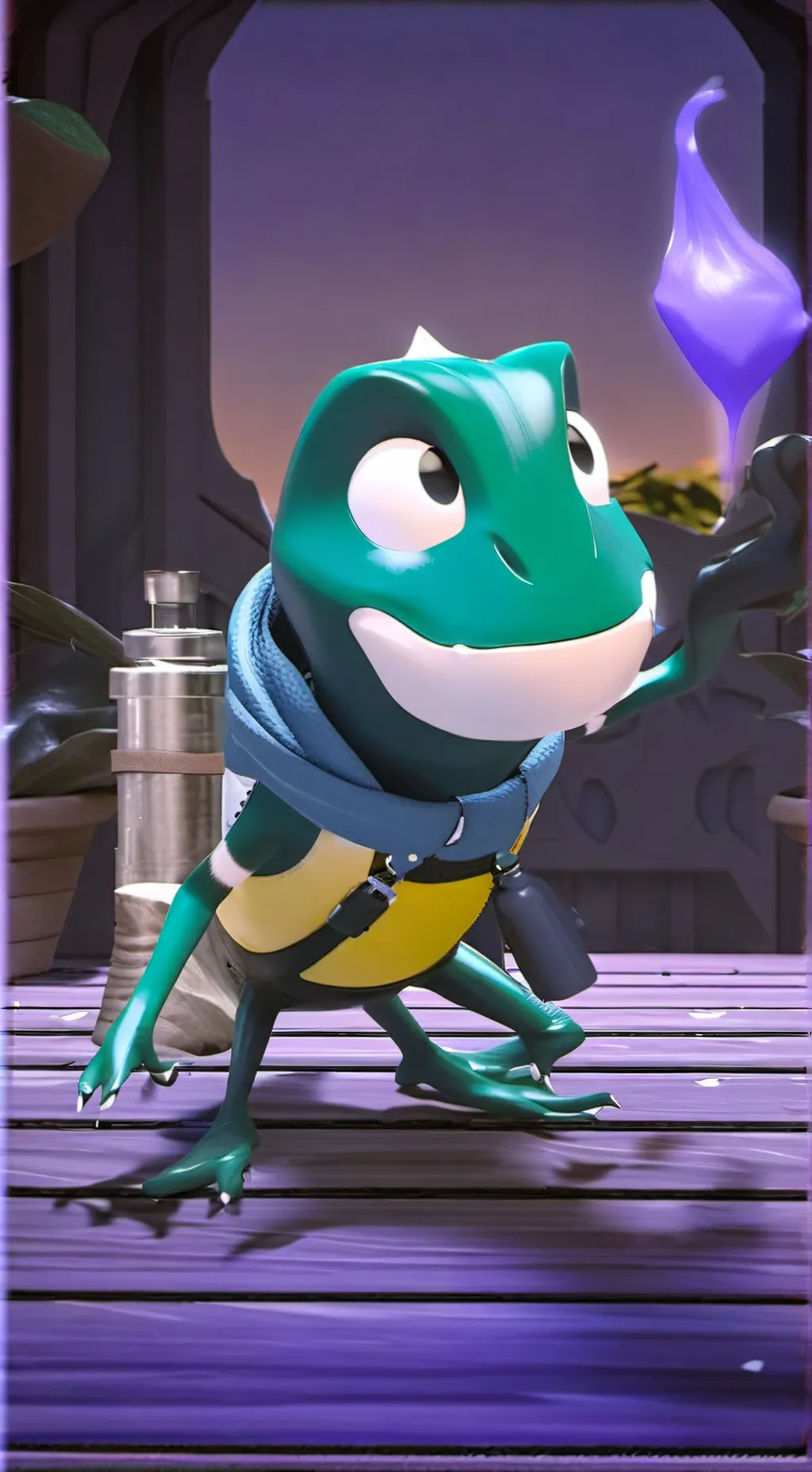 ai character: Pastel rainbow background