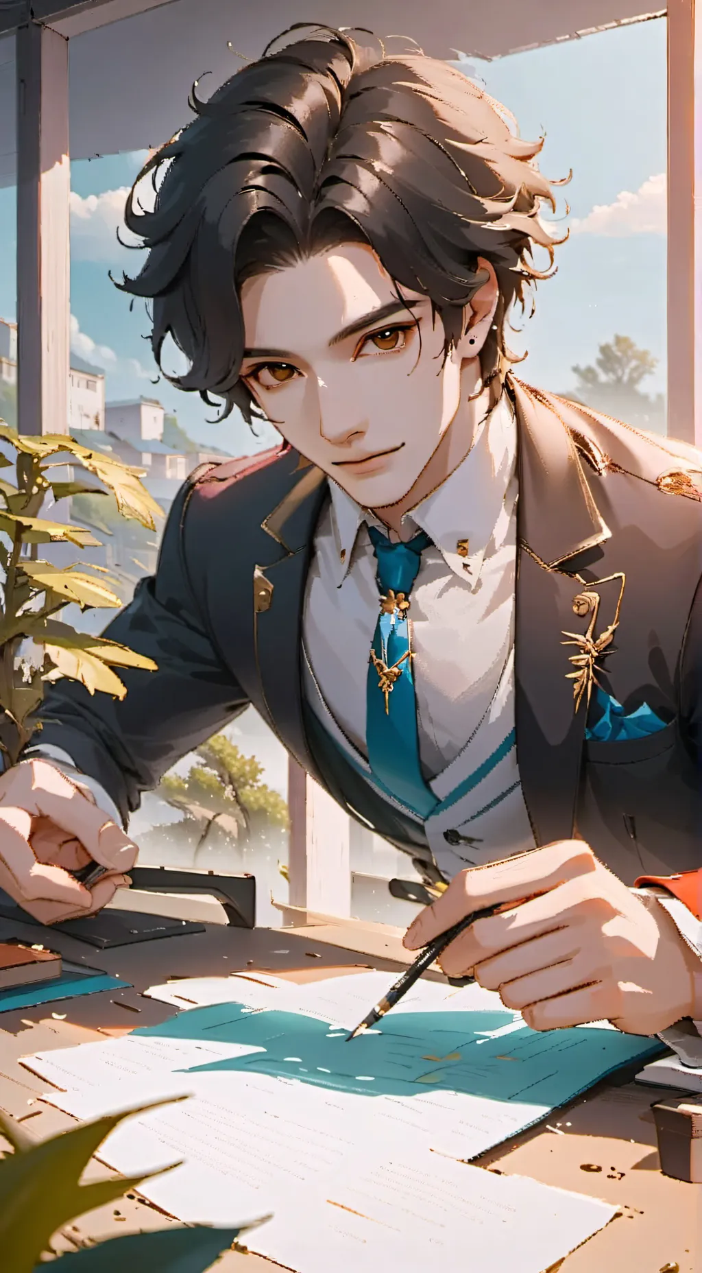 ai character: Léo background