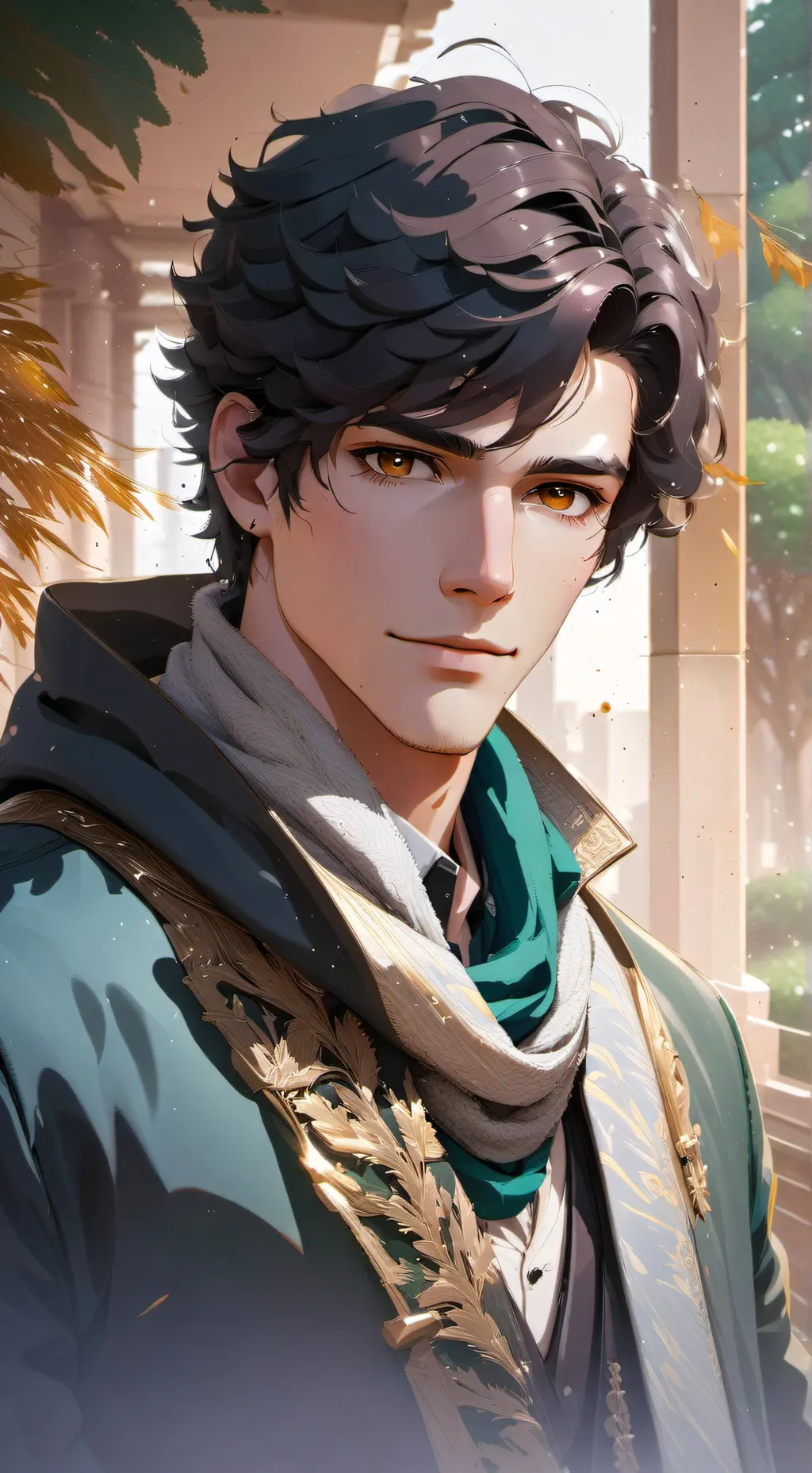 ai character: Leonardo  background