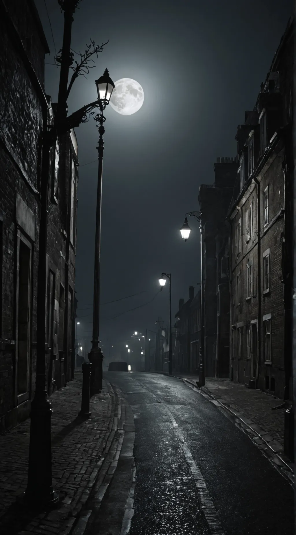 ai character: silent street. background