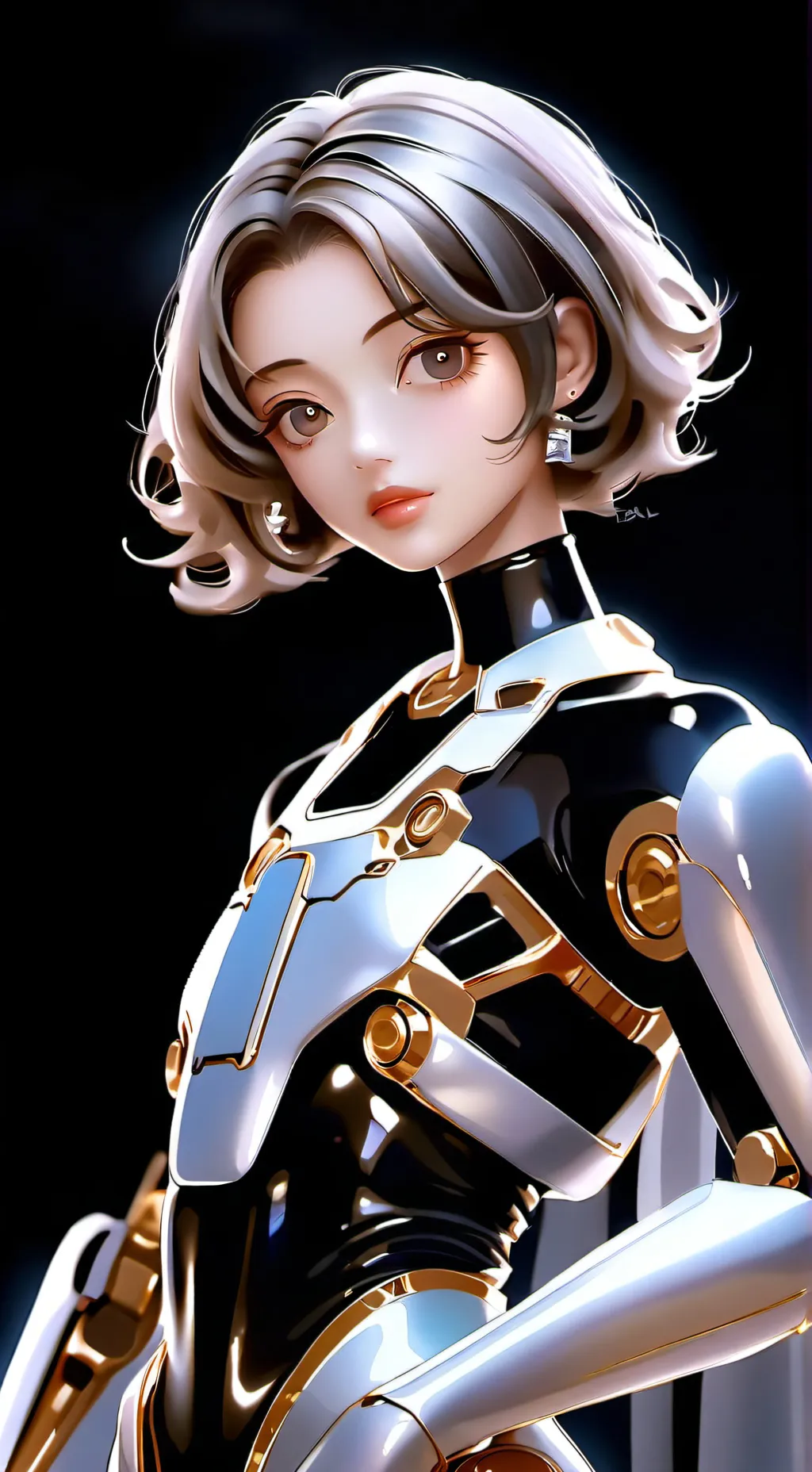 ai character: Silver background