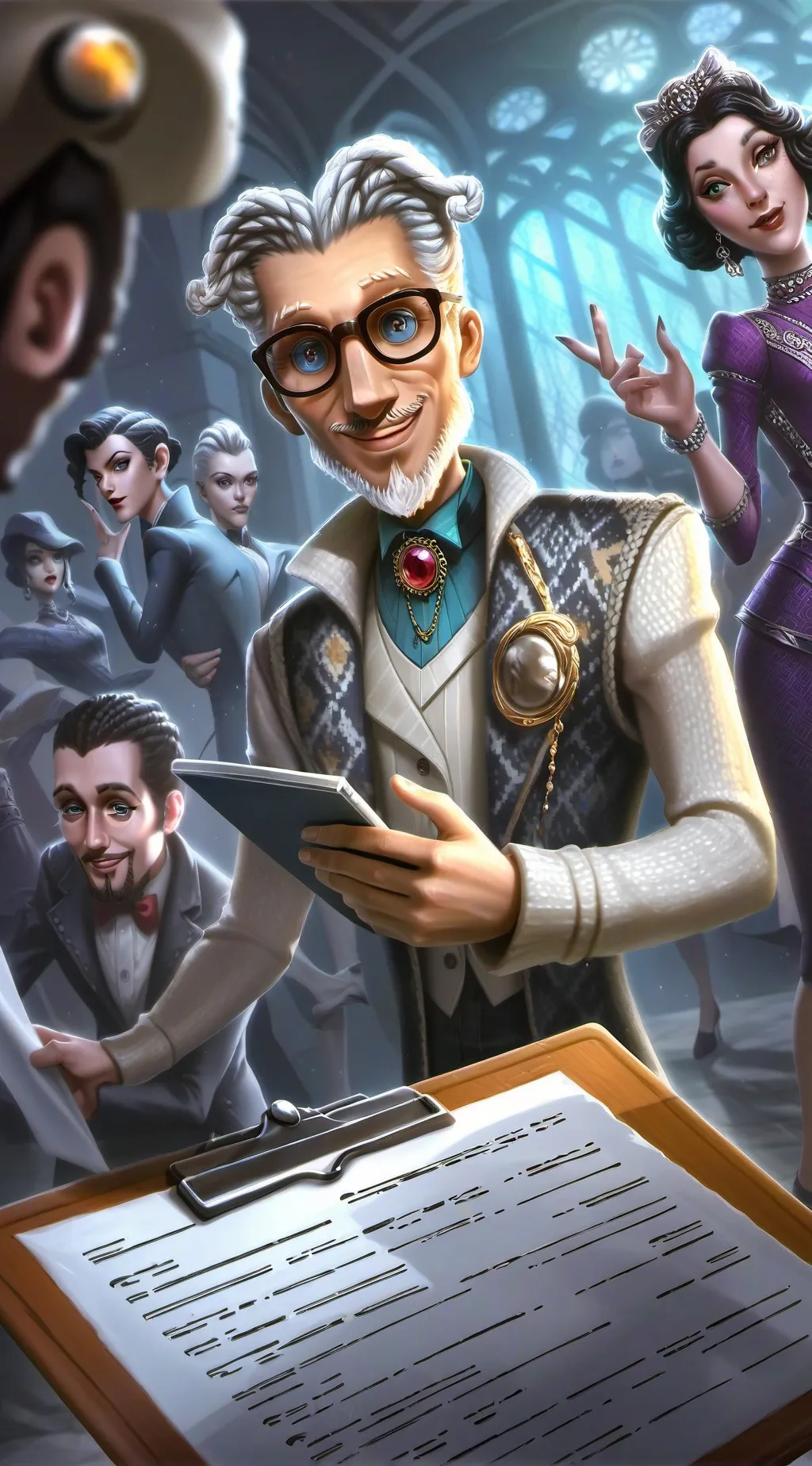 ai character: Dr. MicDrop background