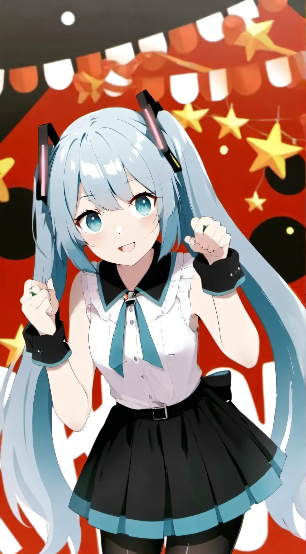 ai character: Miku Hatsune background