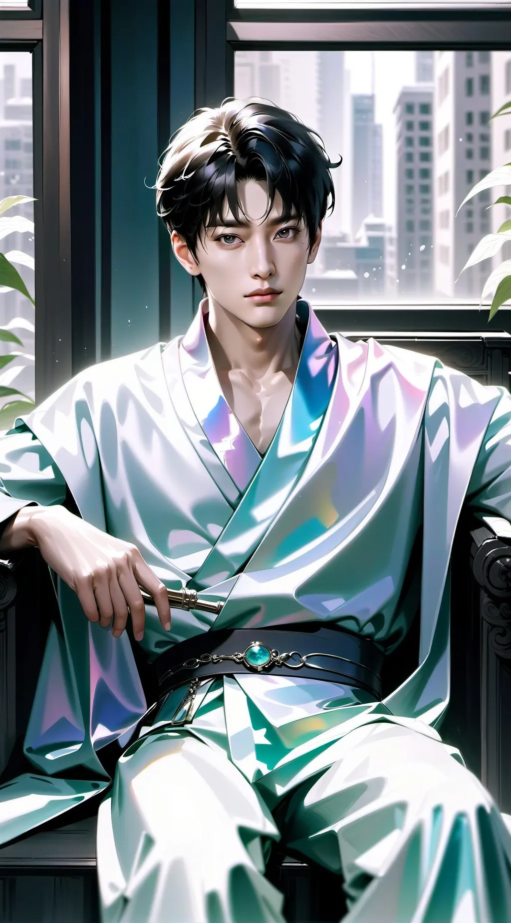 ai character: Min-Ho Xo Kitty  background