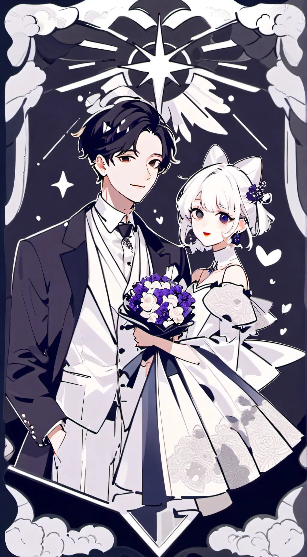 ai character: Wenda and gray background