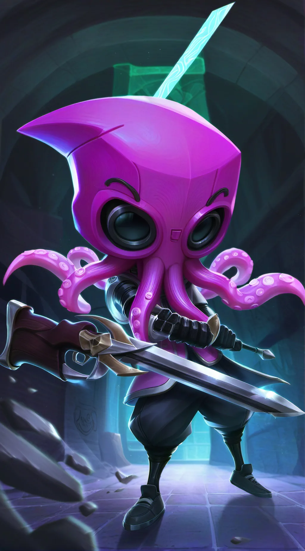 ai character: pink guard background