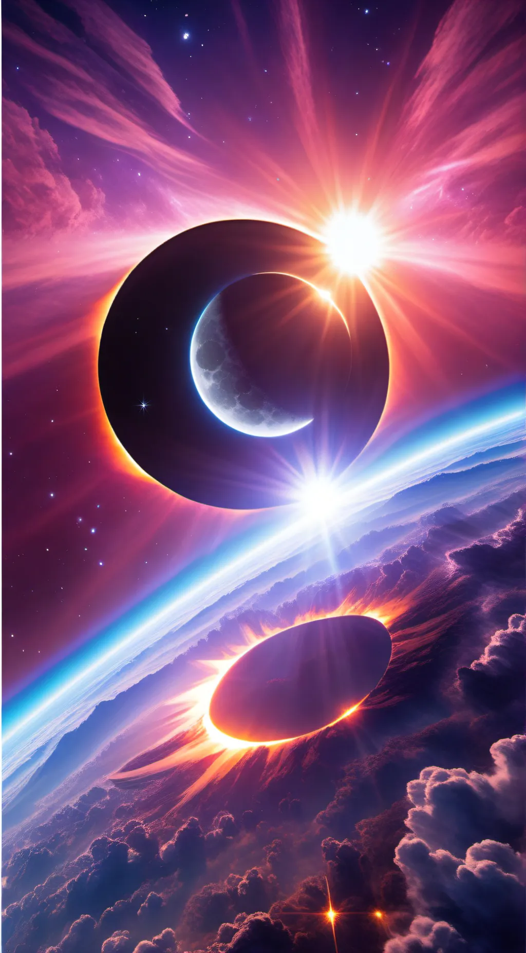 ai character: solar balls meet?? background