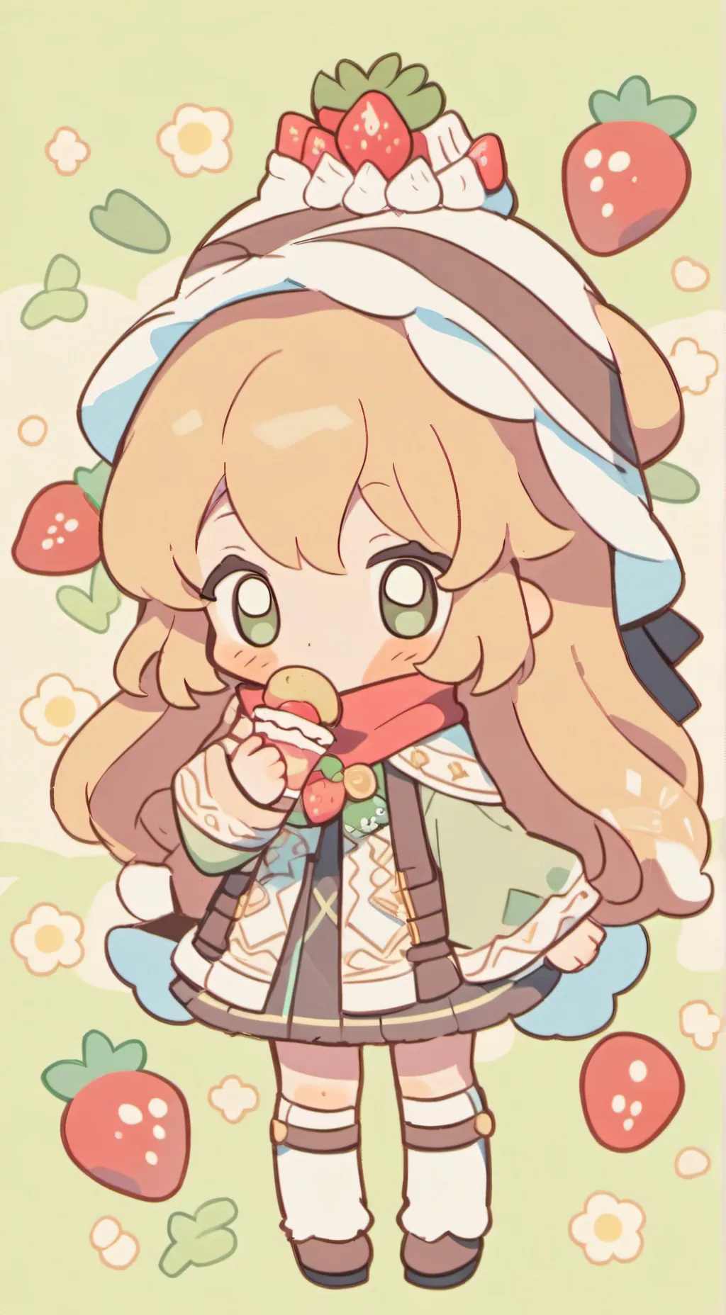 ai character: 🍓fruitcake🍩🌰 background