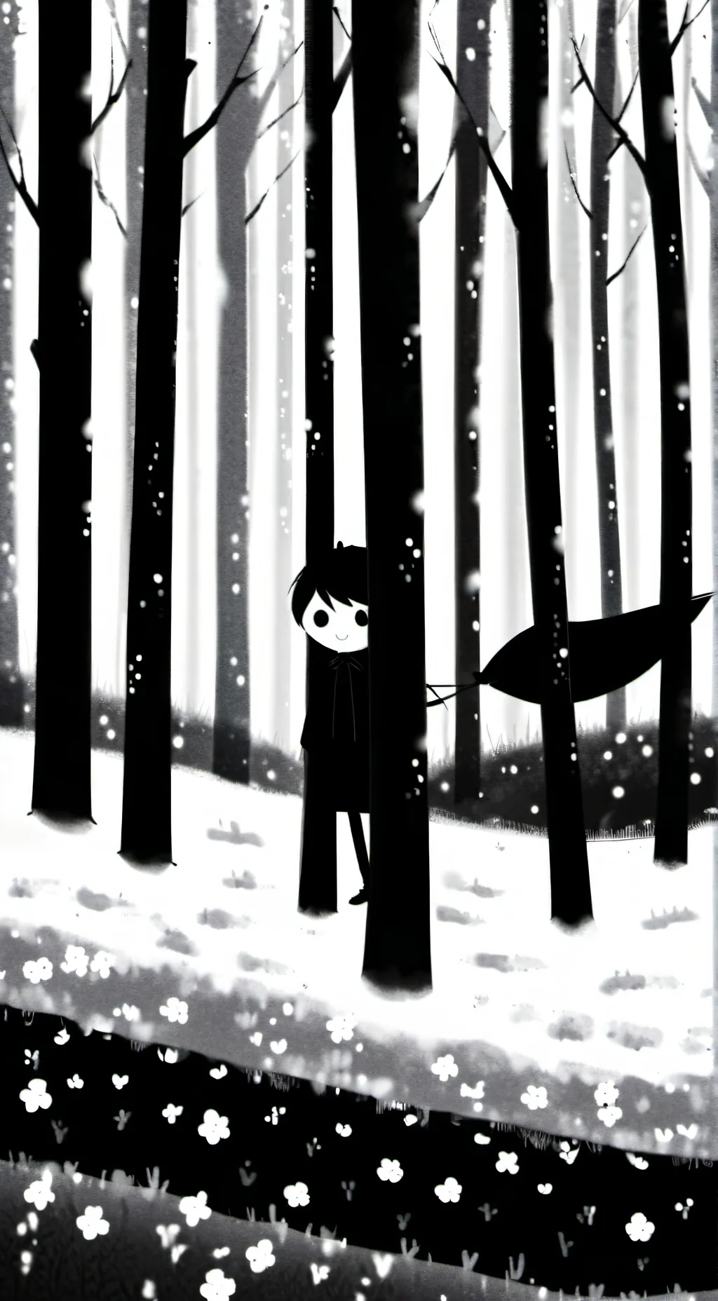 ai character: black  background