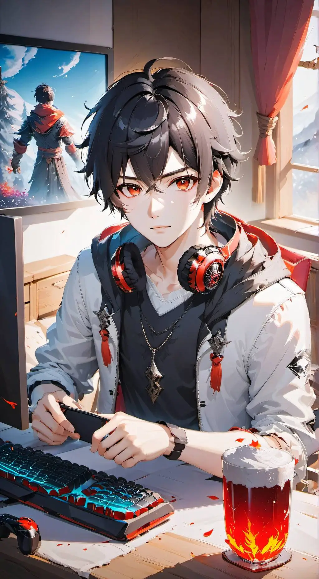 ai character: Ethan  background