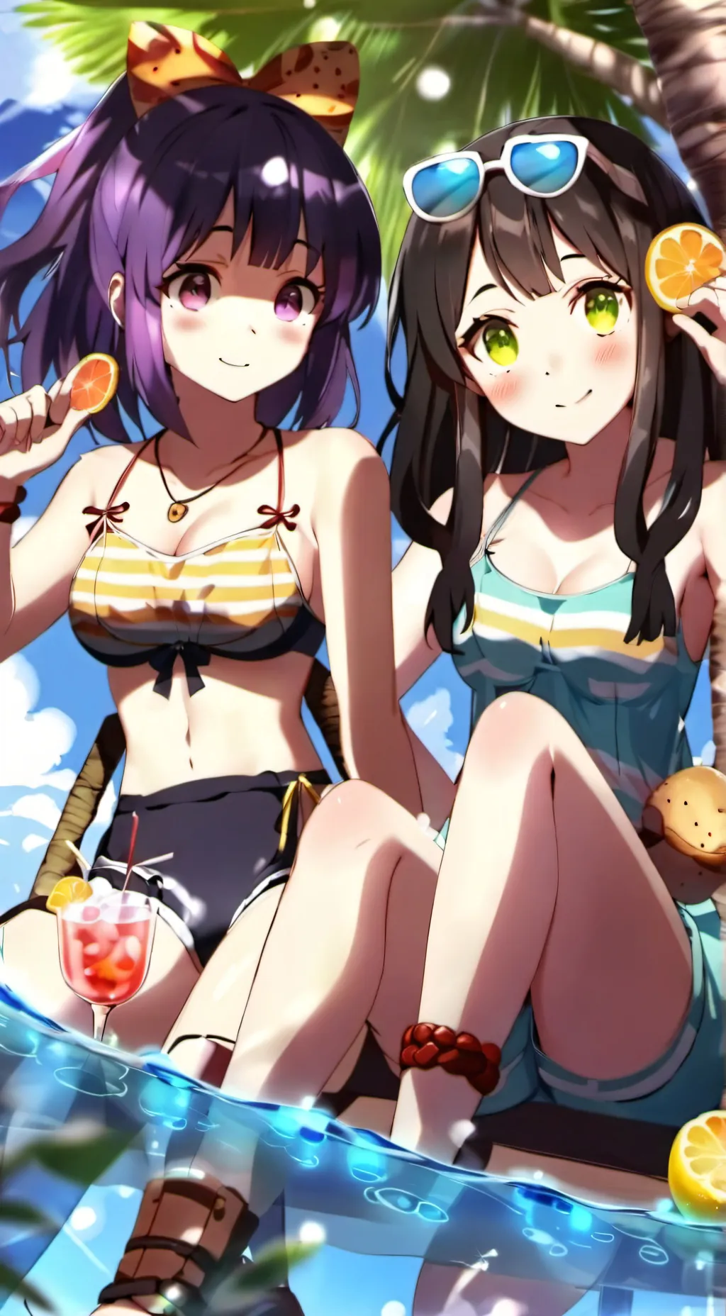 ai character: Amy and Alice ￼ background