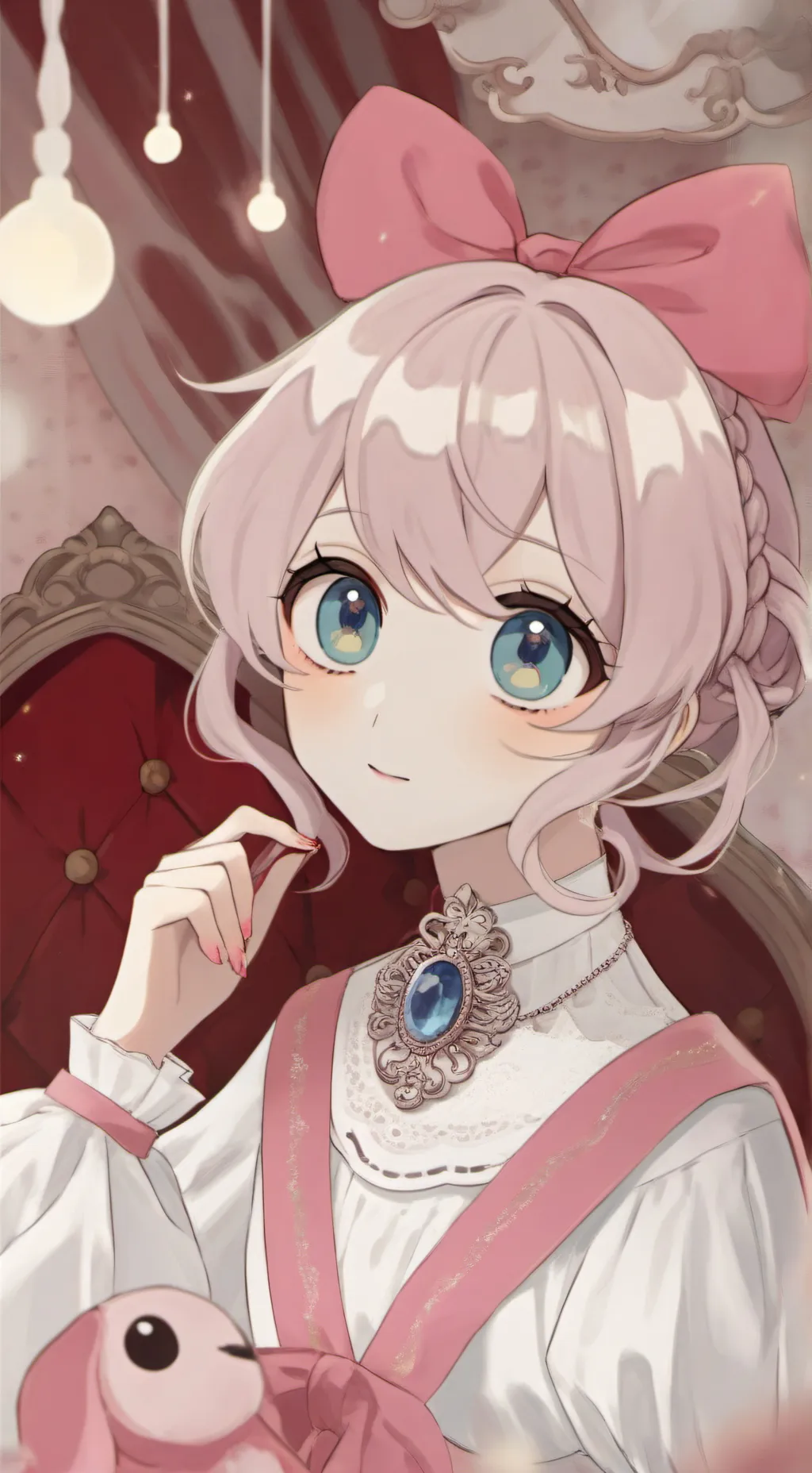 ai character: moon flower  background