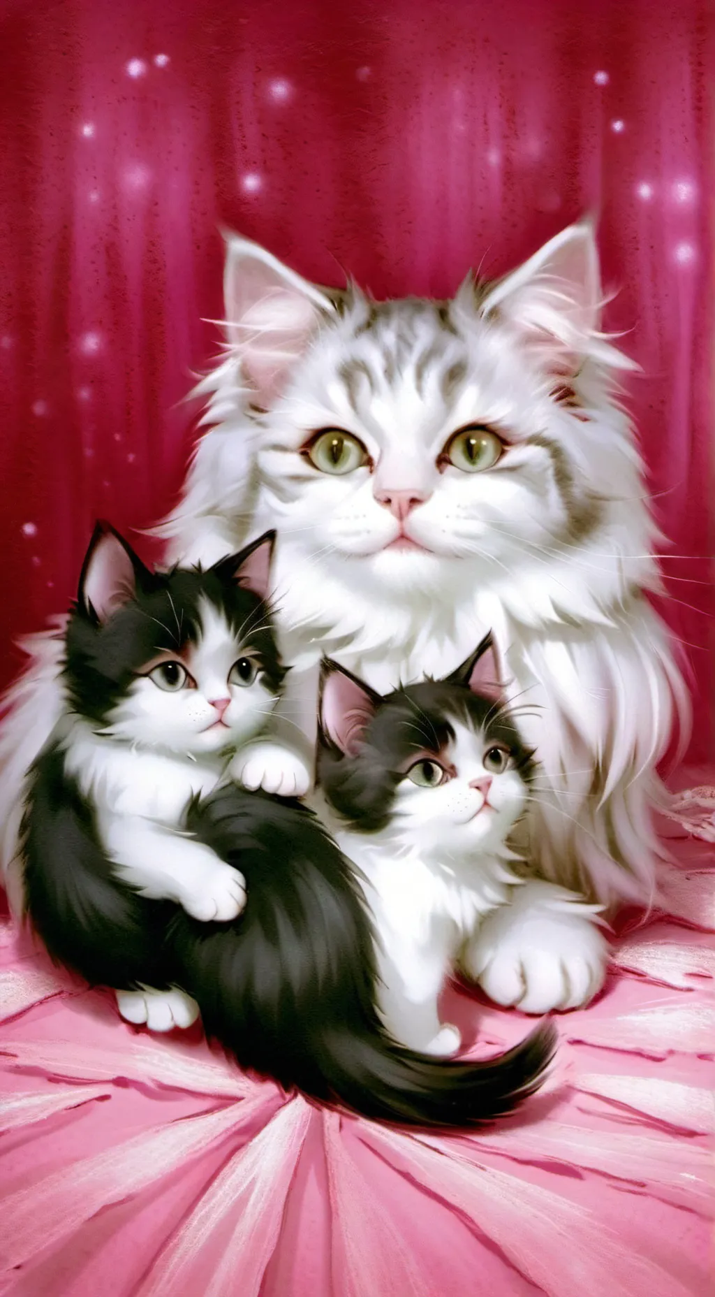 ai character: ~Family of cats~ background