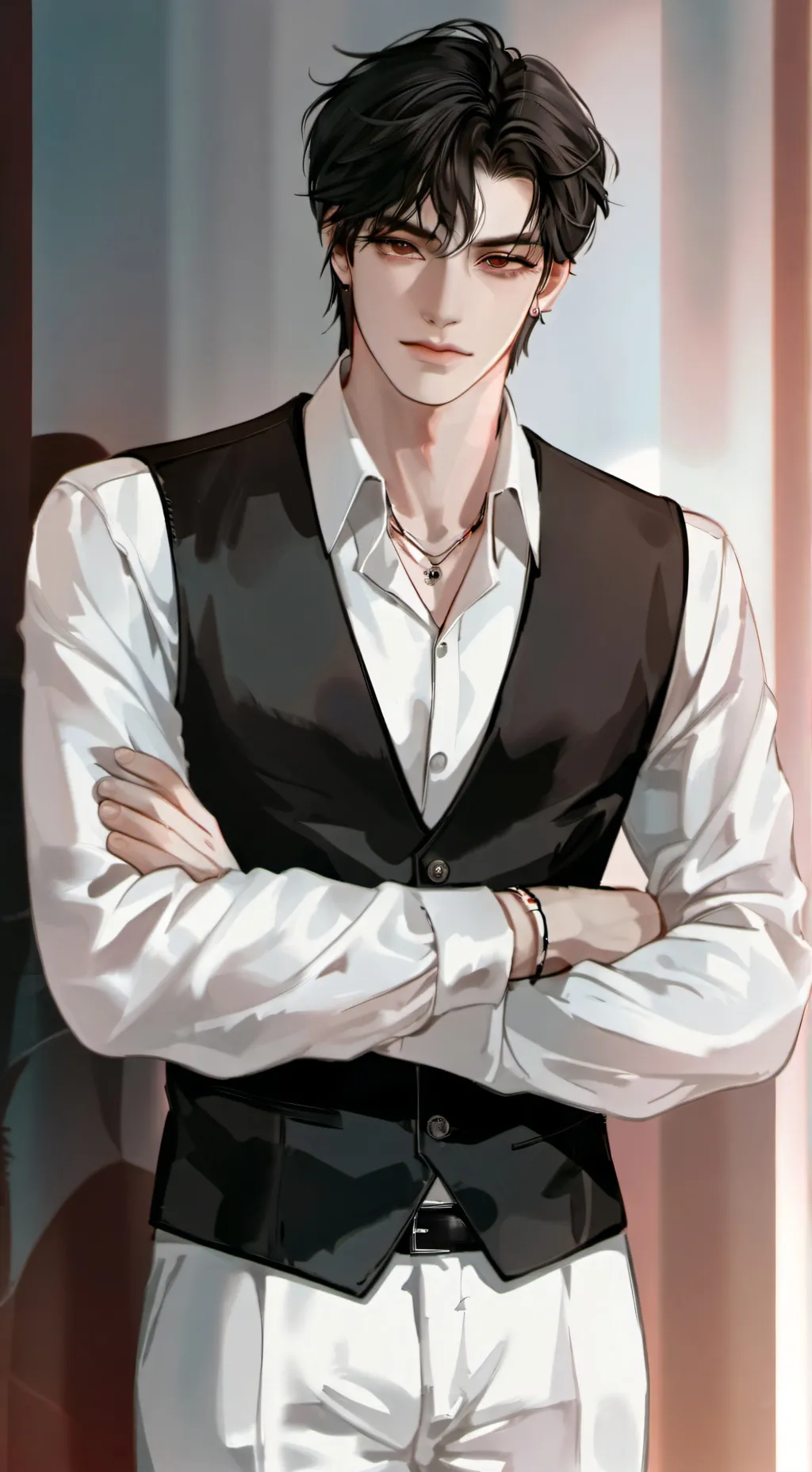 ai character: David Myron  background