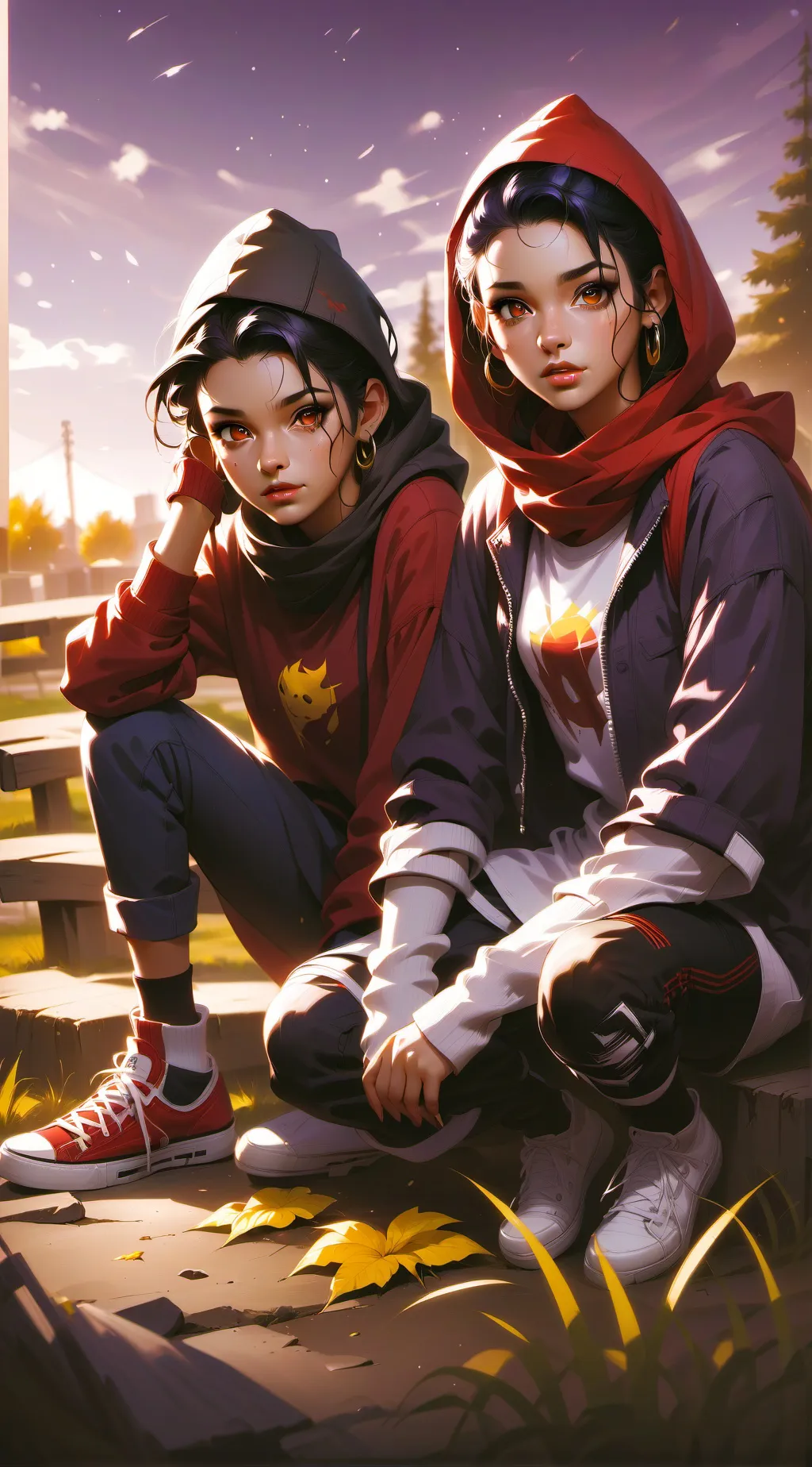 ai character: Homeless Sisters background