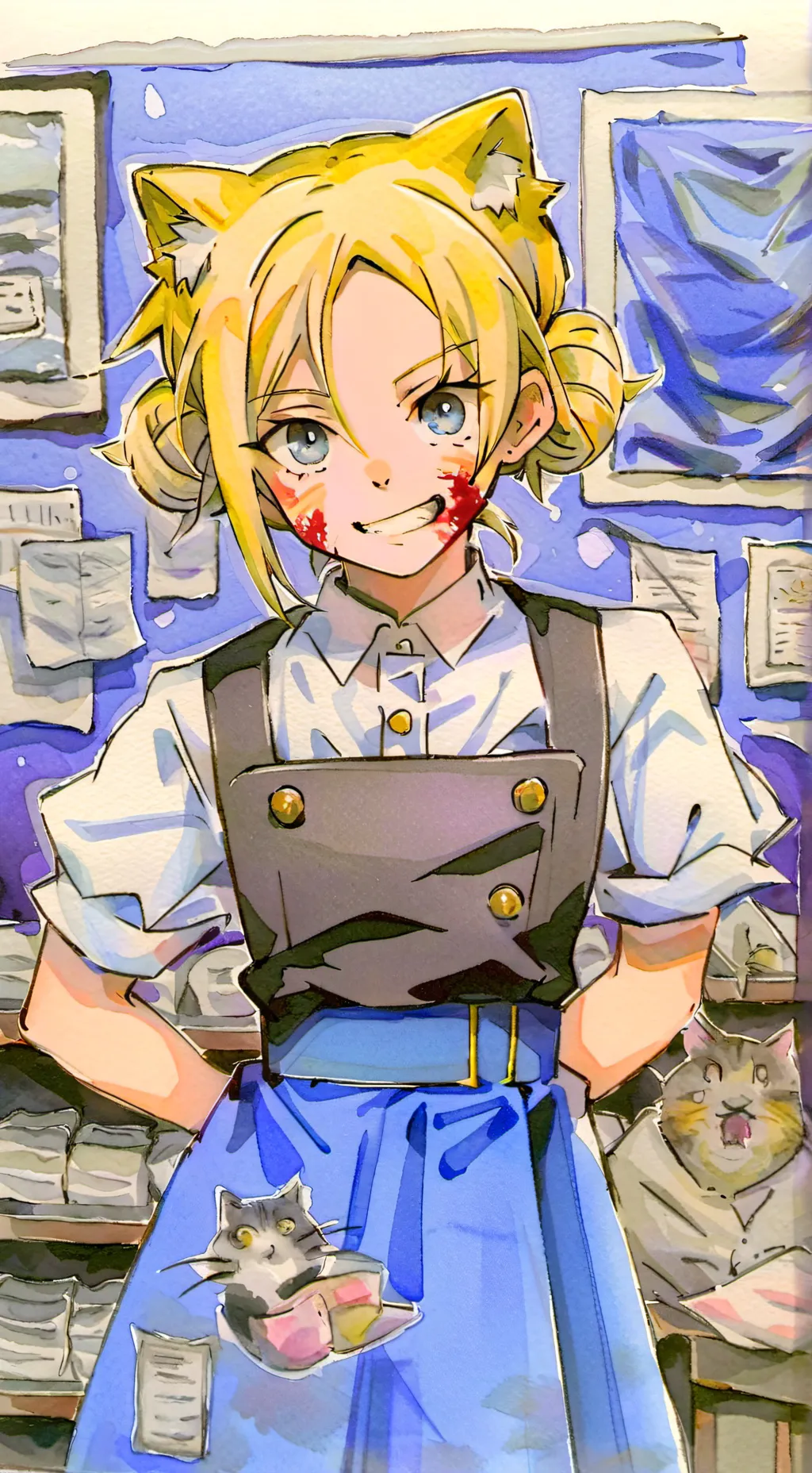 ai character: toga background