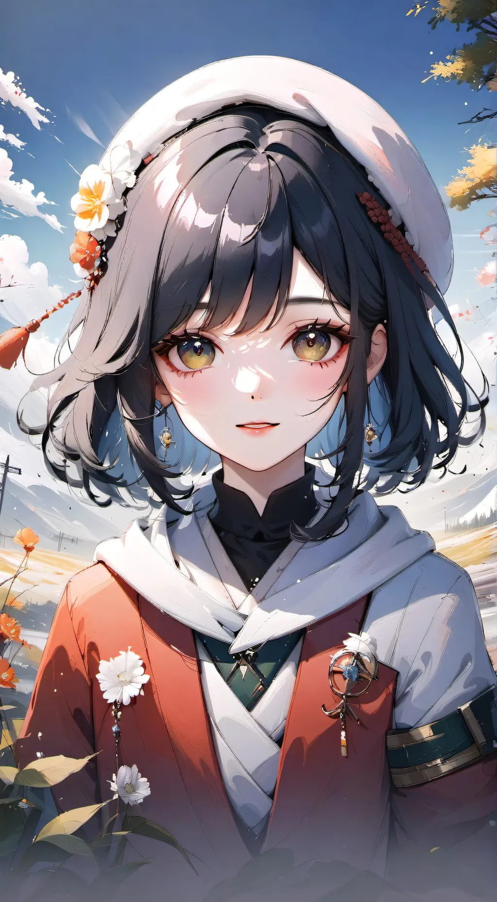 ai character: chica tímida background